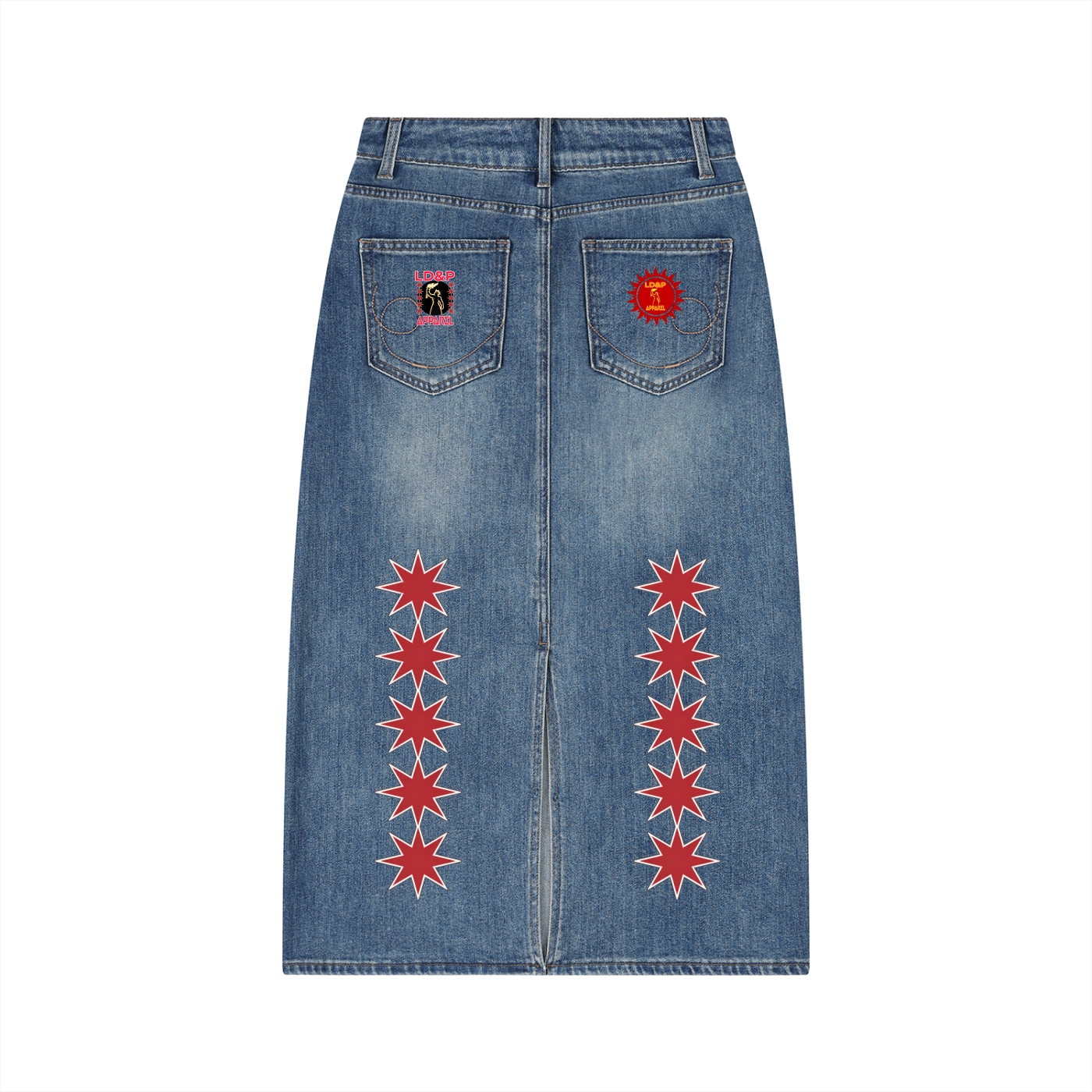 Women’s Vintage Wash Denim Skirt