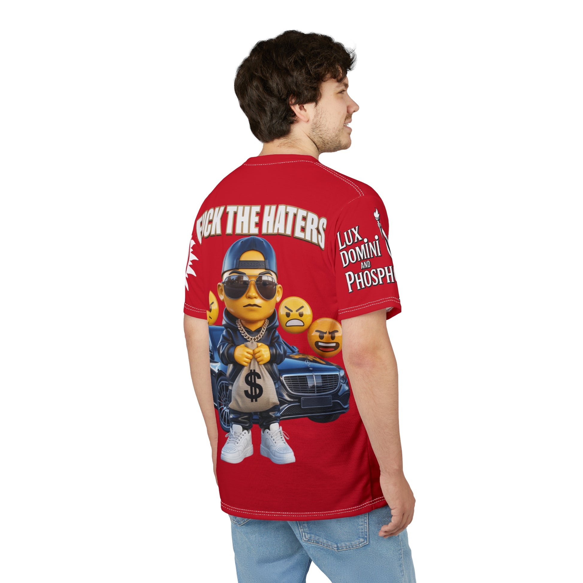 Fuck The Haters  Print Unisex Cut & Sew Tee