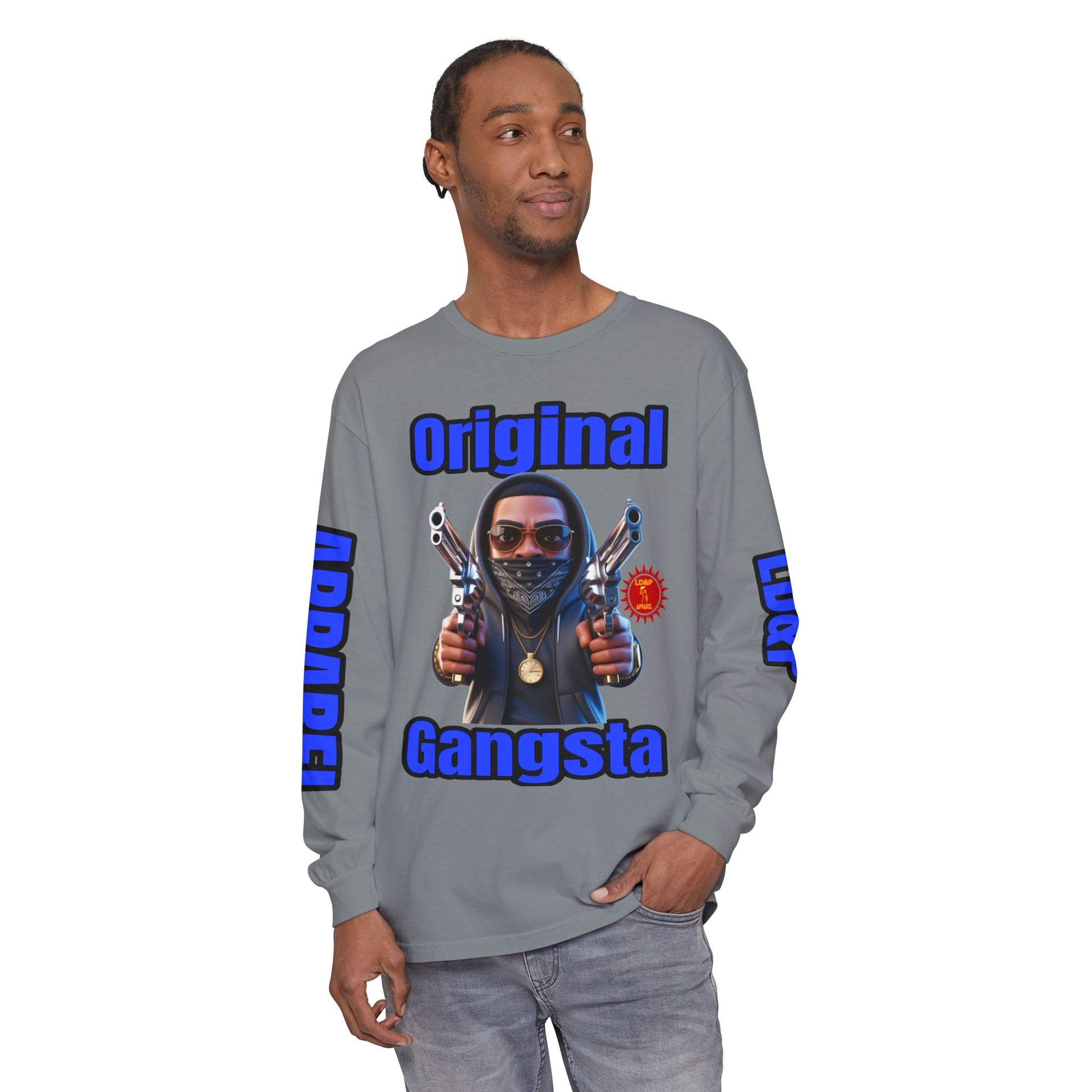 Long Sleeve T-Shirt Original Gangsta LD&amp;P Apparel Design