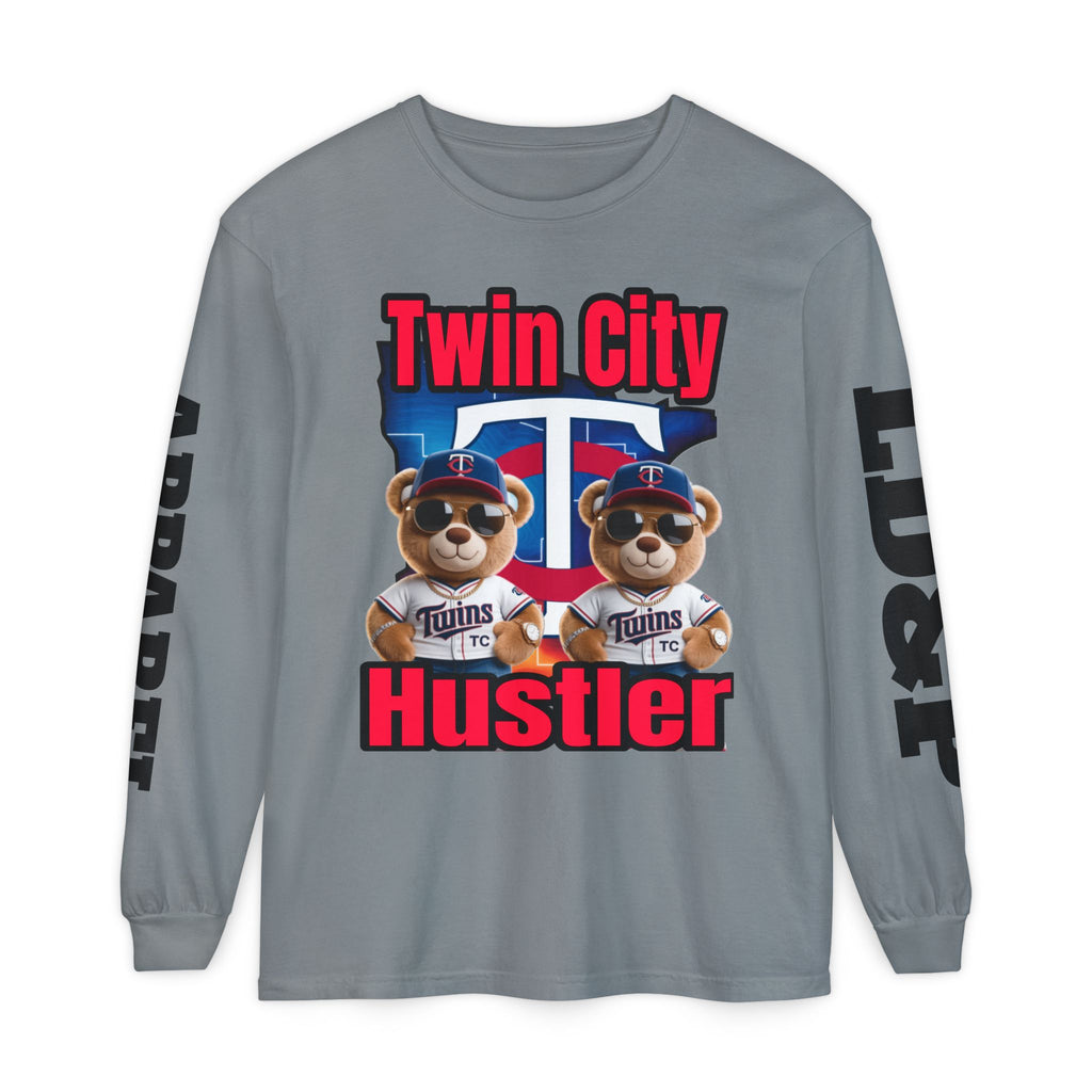 Twin City HUSTLER Long Sleeve T-Shirt - Bad Temper Design