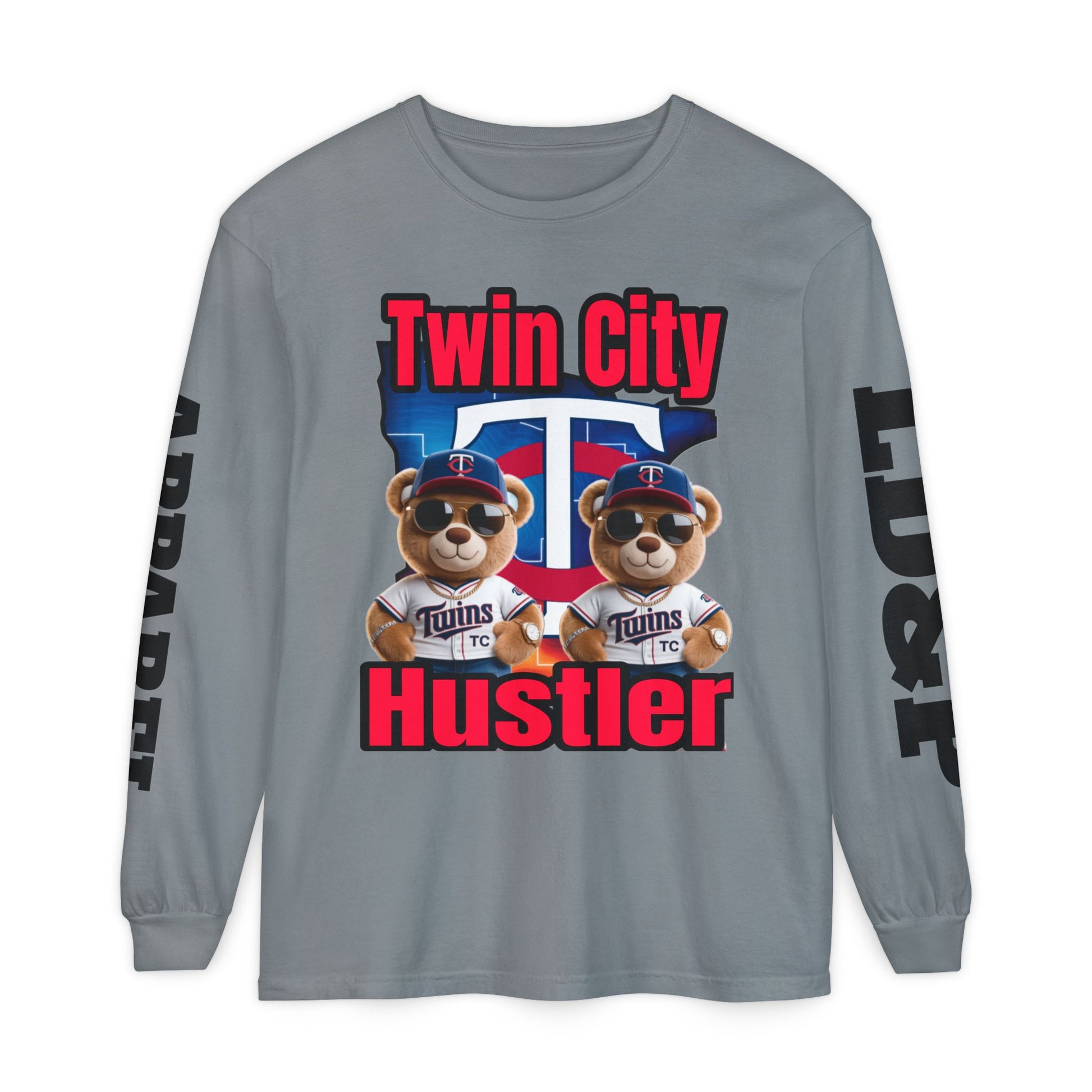 Twin City HUSTLER Long Sleeve T-Shirt - Bad Temper Design