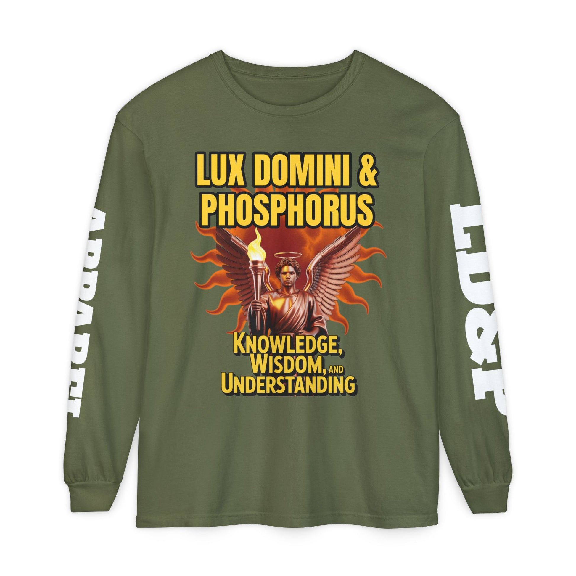 Long Sleeve T-Shirt LD&P Apparel Knowledge Wisdom Understanding Design