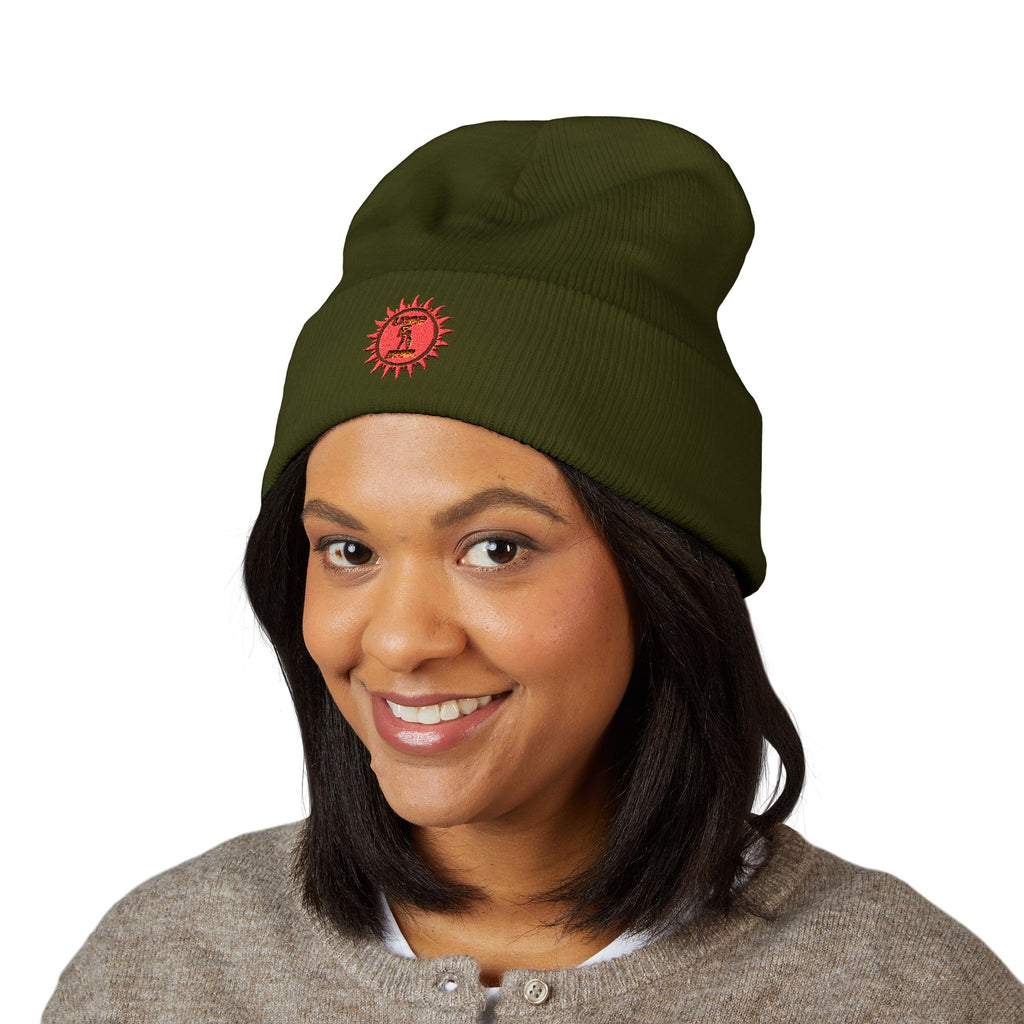 Embroidered Classic Cuffed Beanie - Cozy Winter Accessory LD&P APPAREL DESIGN
