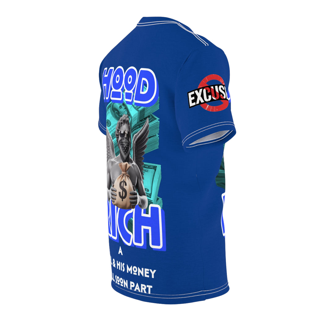 Hood Rich Graphic Tee LD&P APPAREL Blue