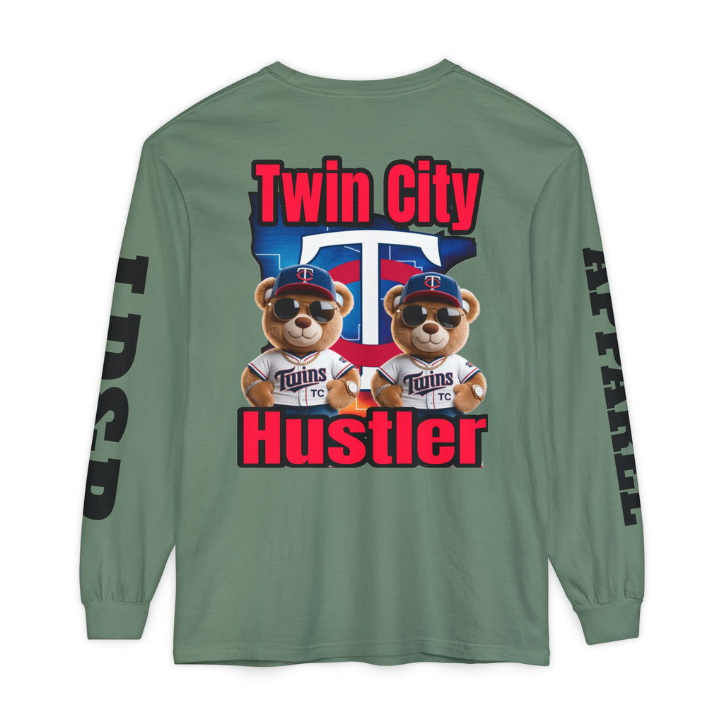 Twin City HUSTLER Long Sleeve T-Shirt - Bad Temper Design
