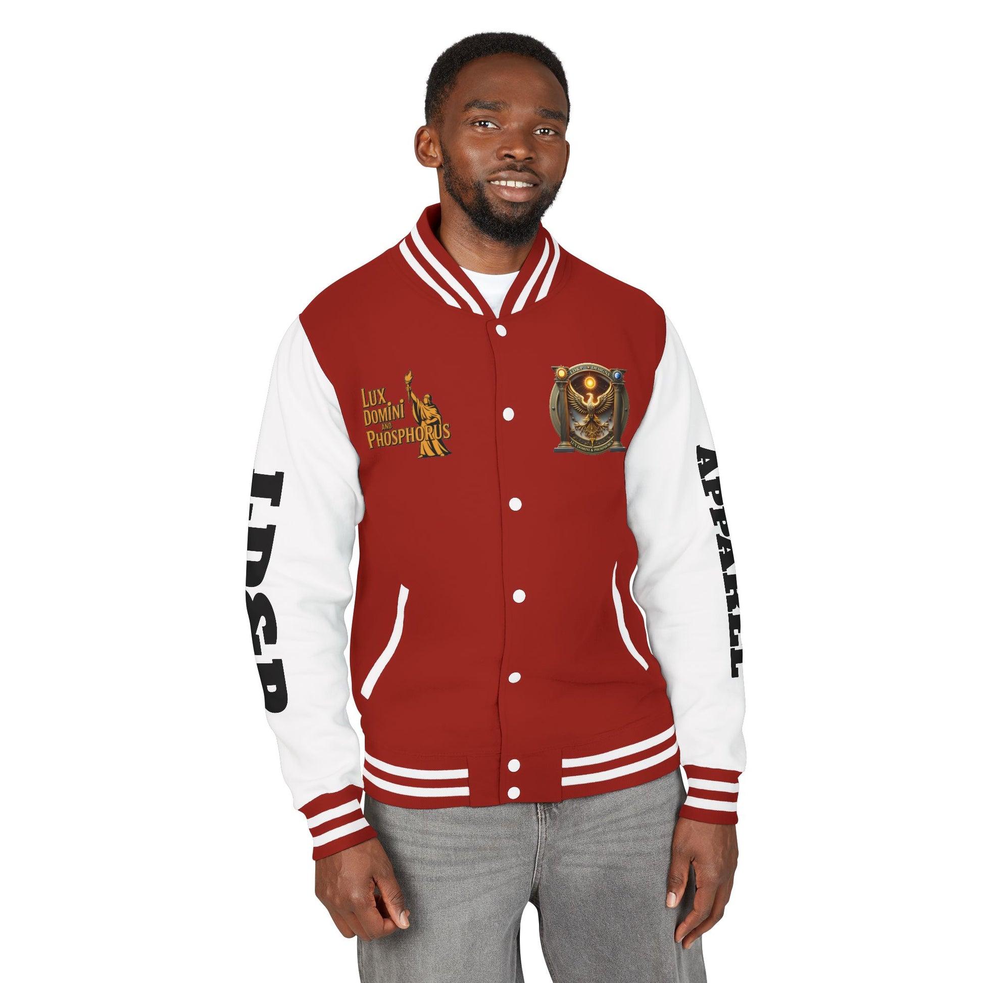Letterman Jacket LD&P APPAREL Logo Design