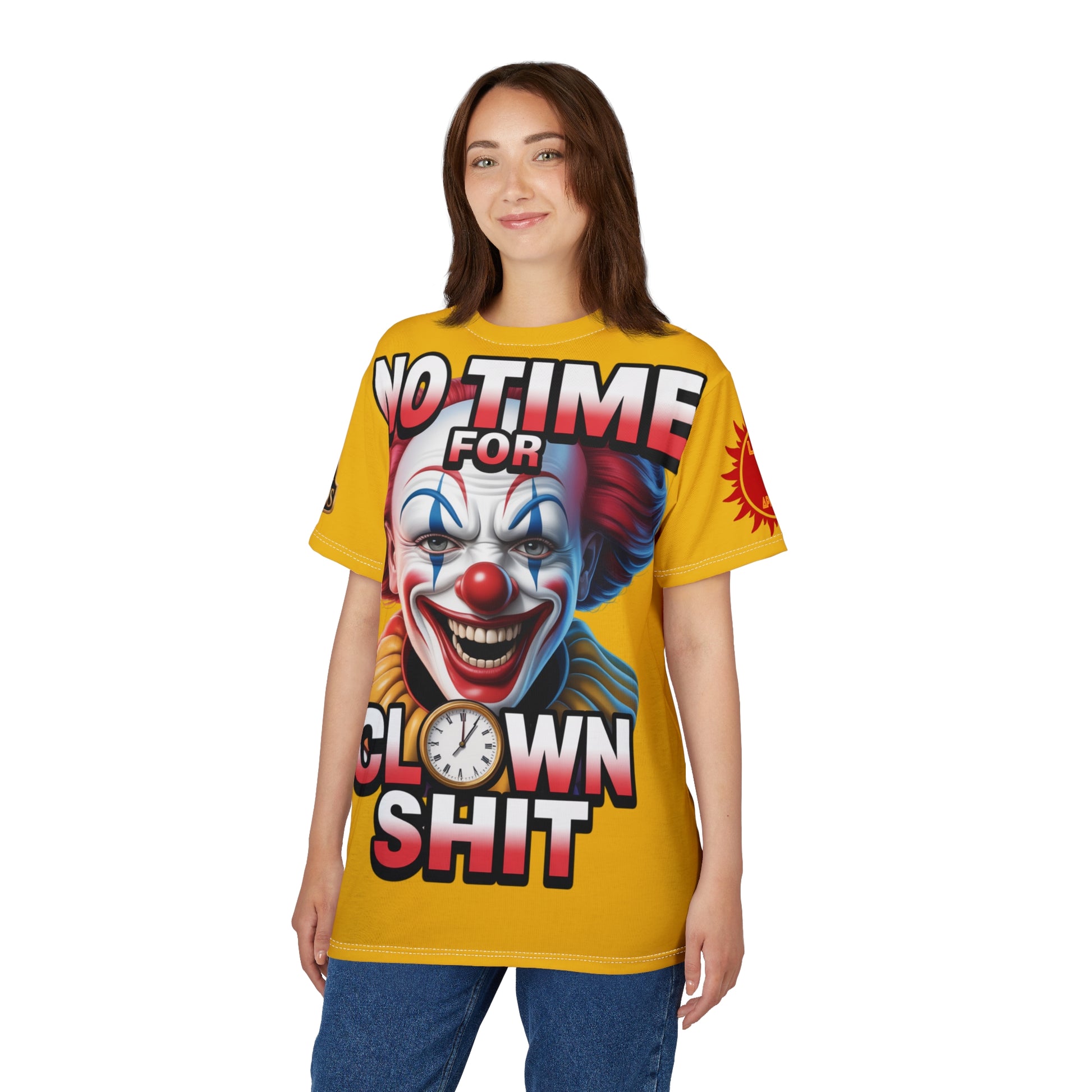 T-Shirt No Time For Clowns Unisex yellow