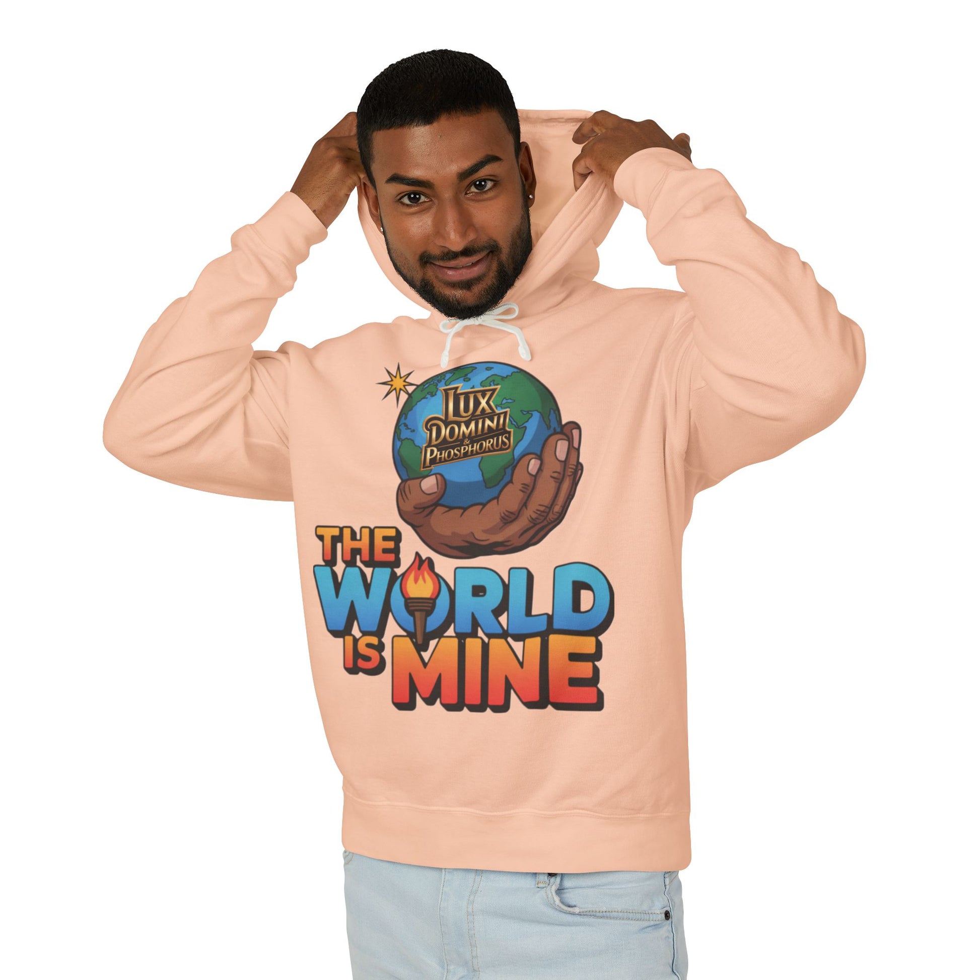 The World Is Mine Hooded Sweatshirt, Unisex Lightweight Pullover, King of the Jungle Sweatshirt, Animal Lover Gift, Cool Casual Wear
