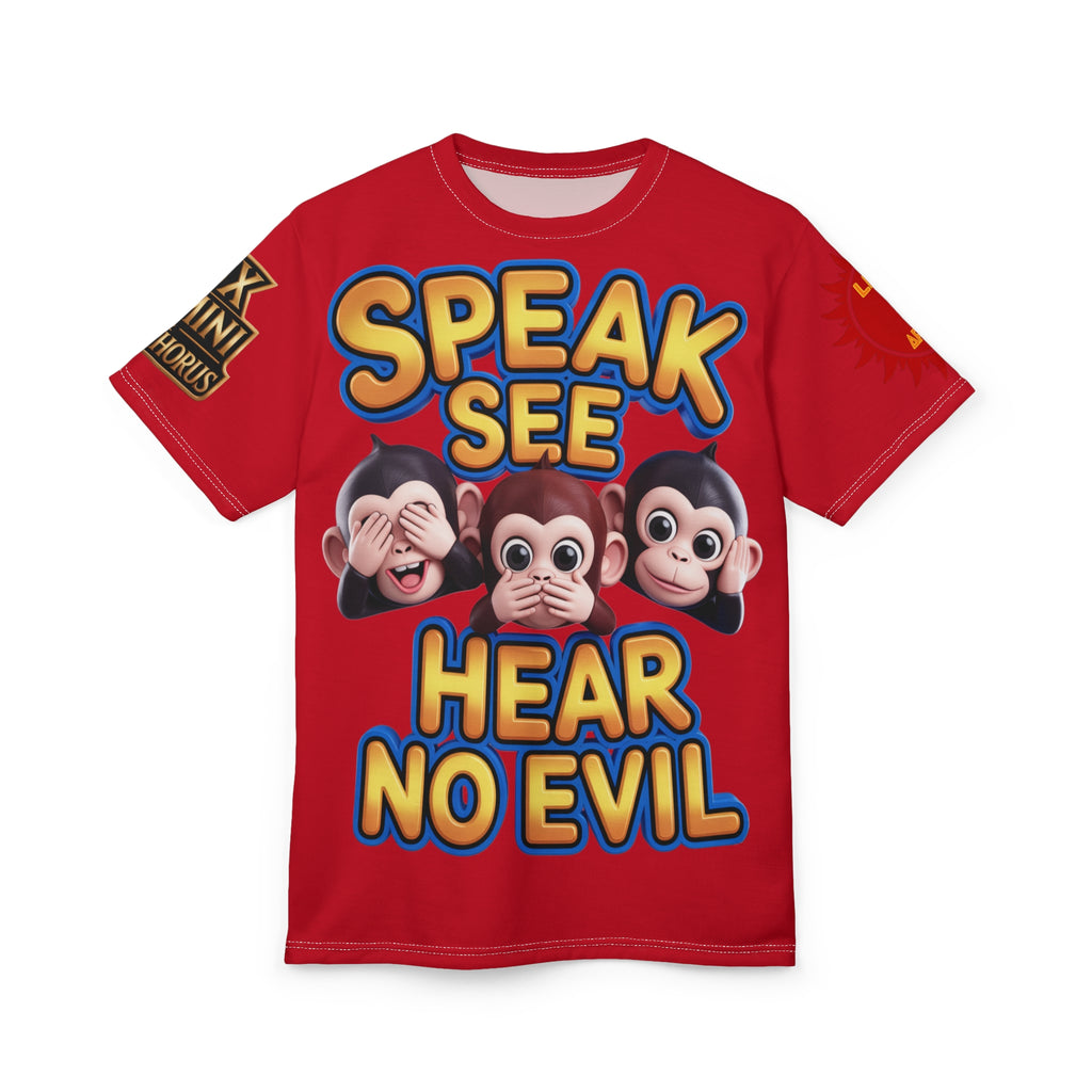 T-Shirt Speak See Hear No Evil Red