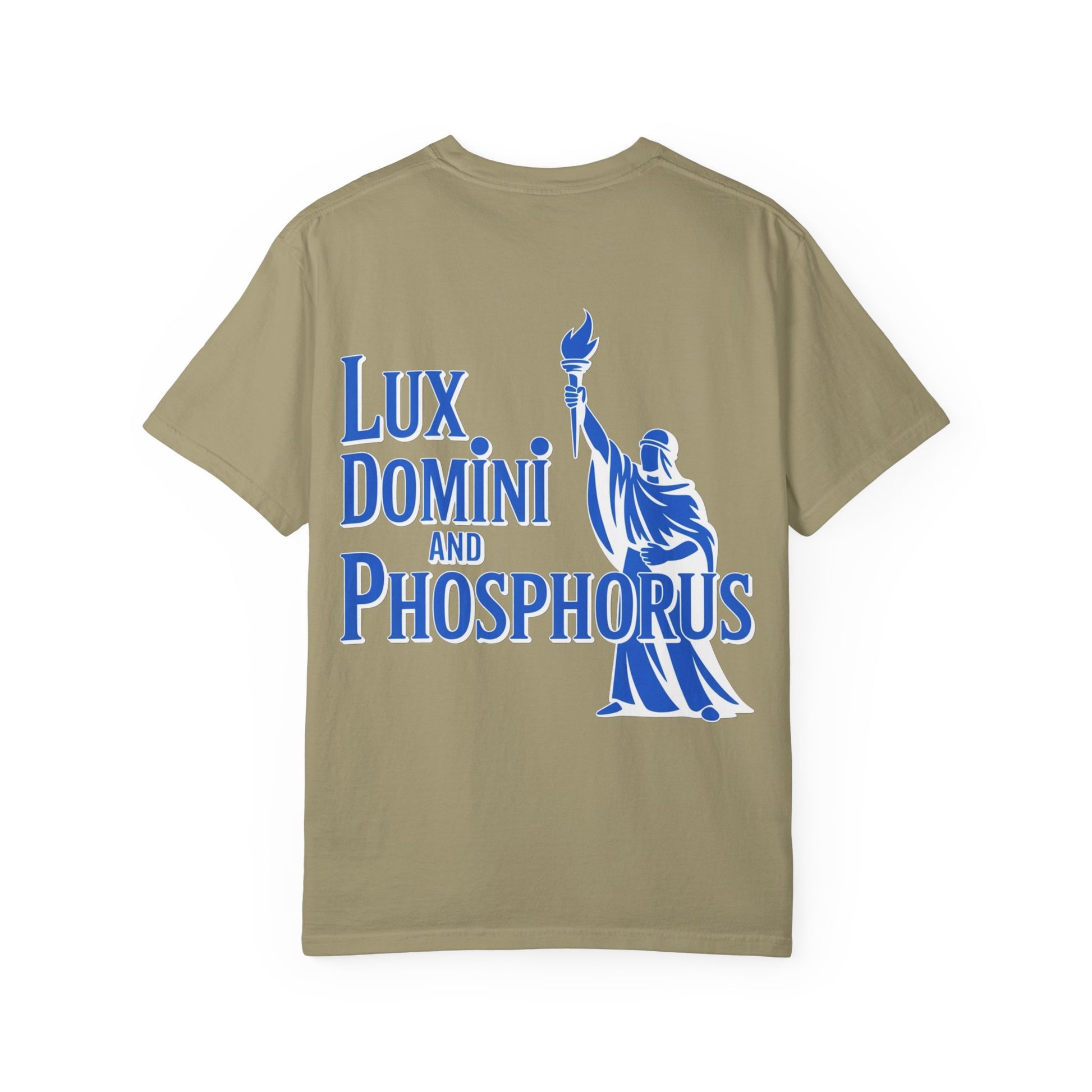 Unisex T-shirt Lux Domini and Phosphorus Zodiac Wheel Design