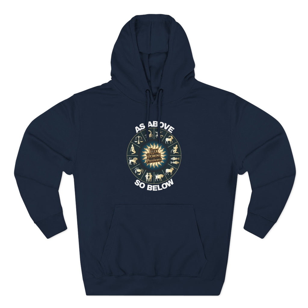Fleece Hoodie - Lux Domini and Phosphorus Design - Above So Below