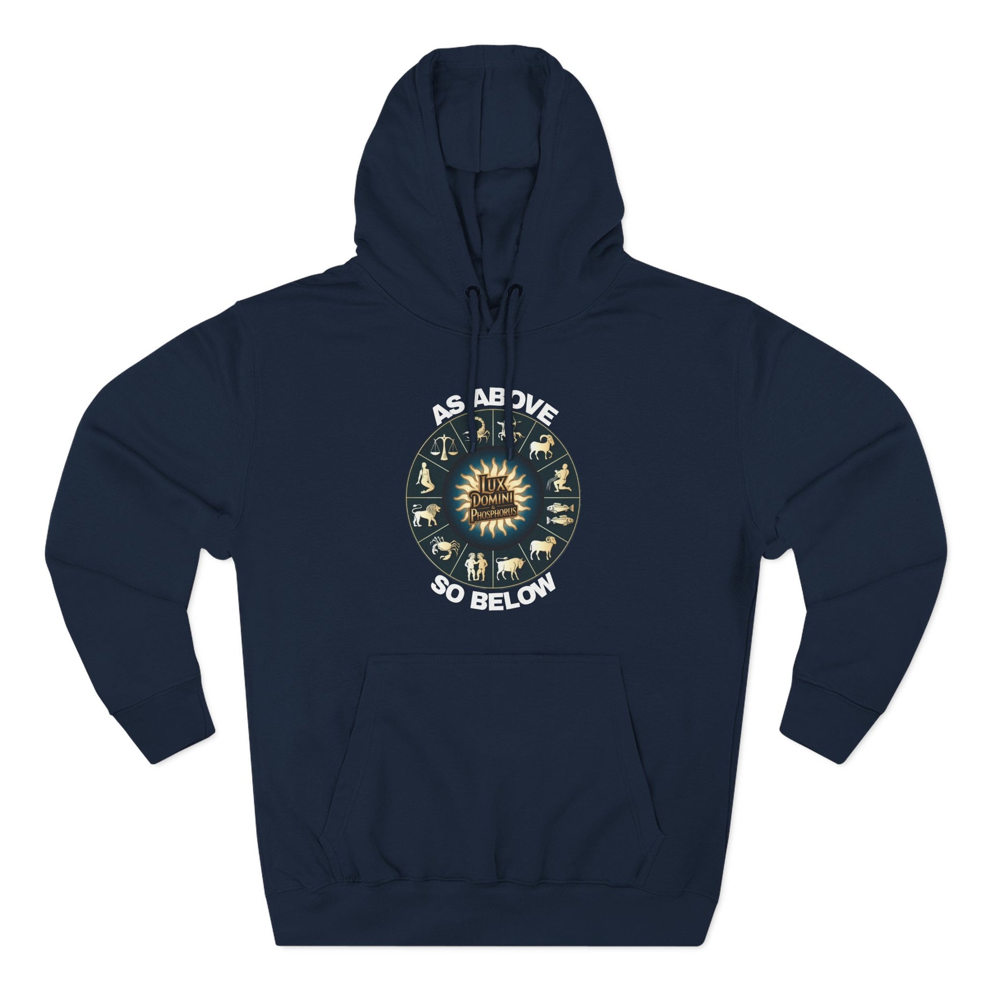 Fleece Hoodie - Lux Domini and Phosphorus Design - Above So Below