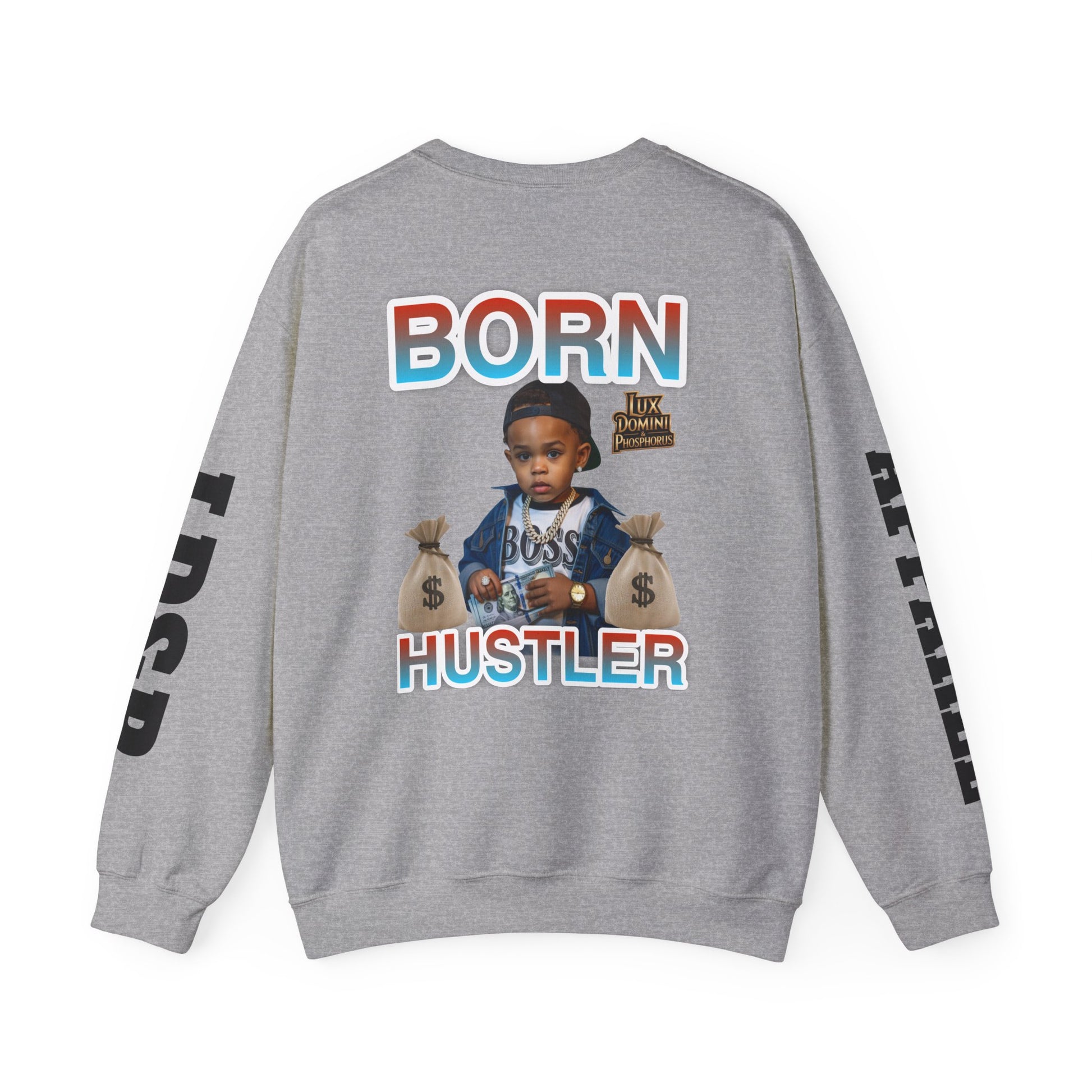 Crewneck Sweatshirt - Born Hustler LD&P Apparel