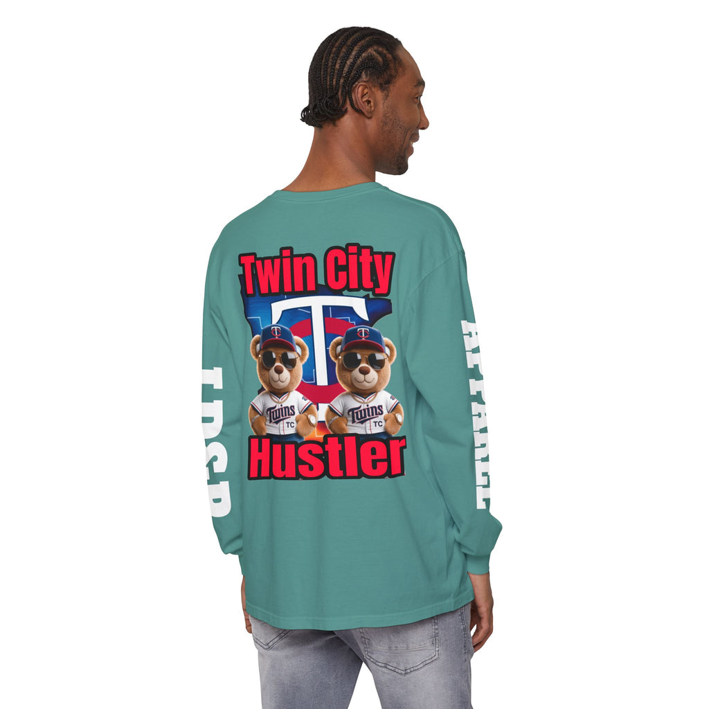Twin City HUSTLER Long Sleeve T-Shirt - LD&P Apparel Design #2