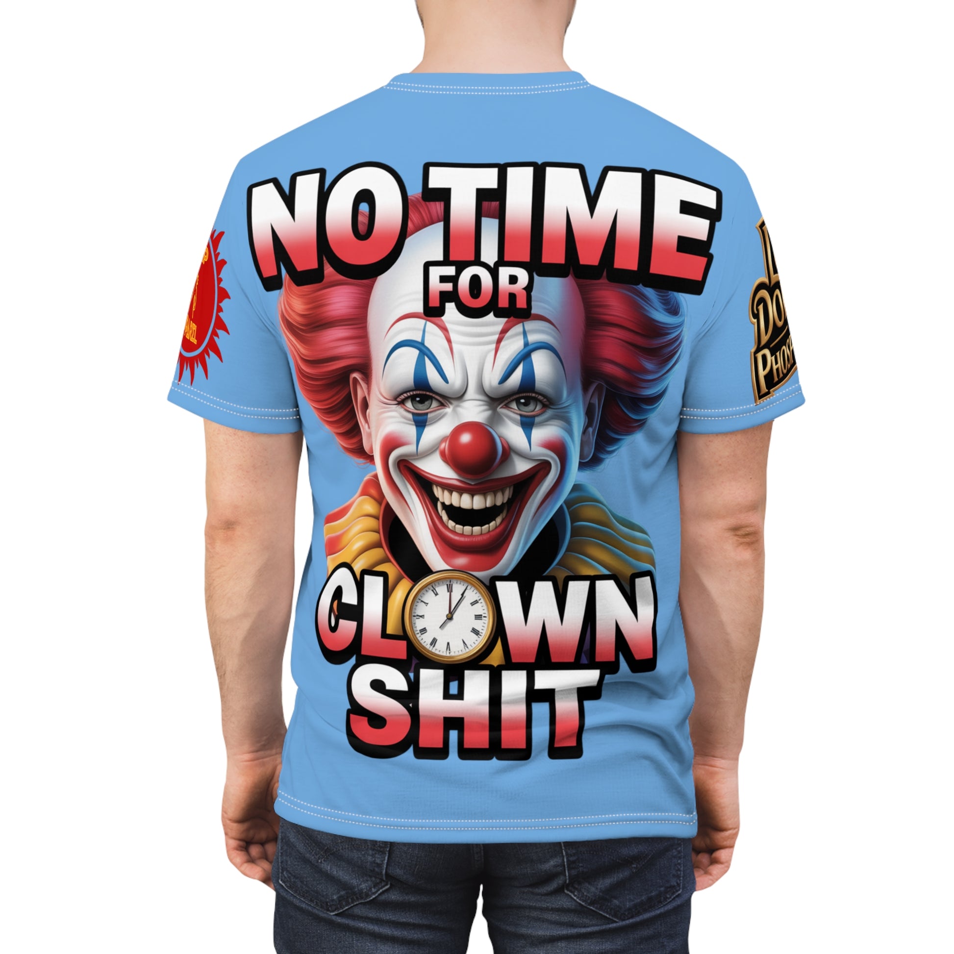T-Shirt No Time For Clowns Unisex light blue