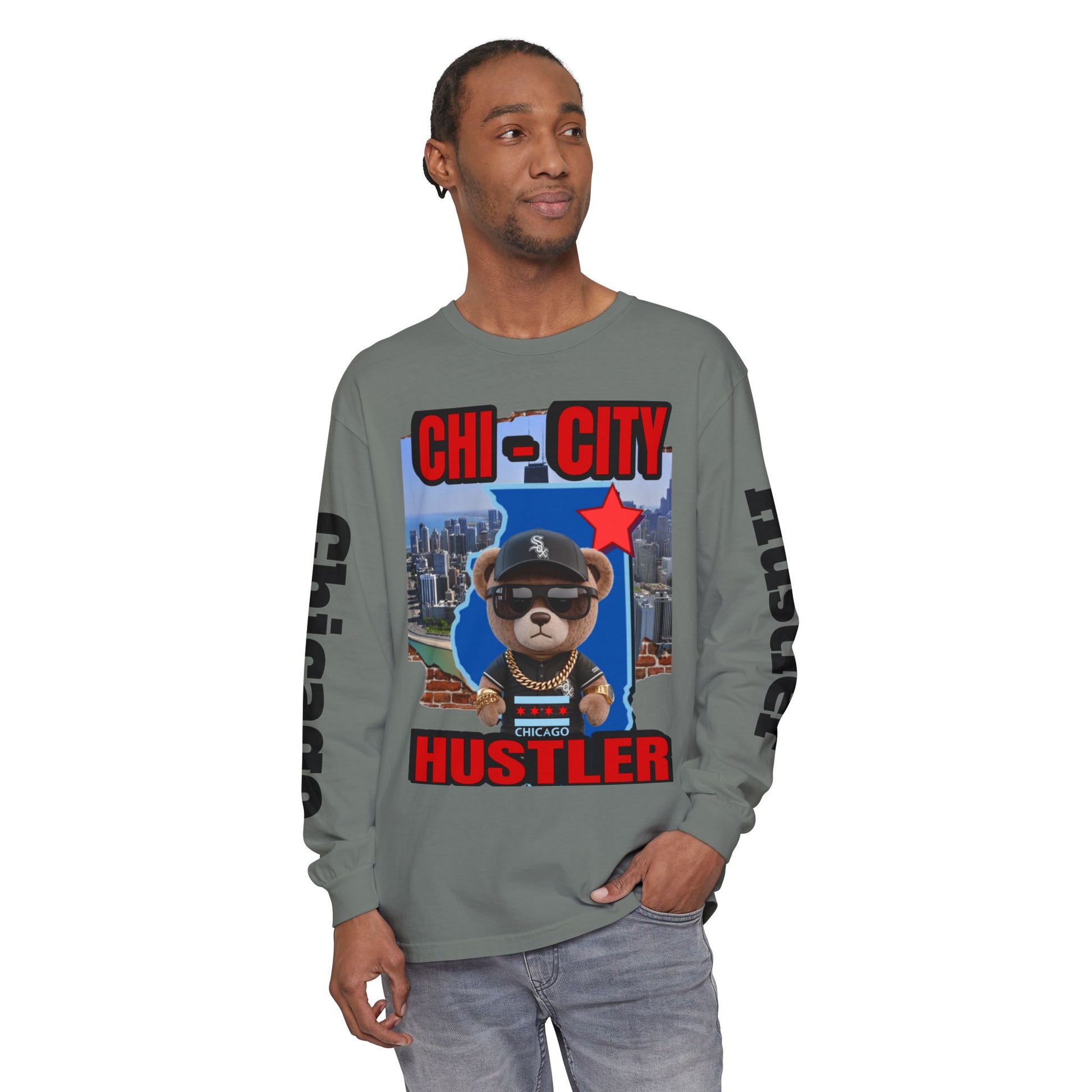 Chi-City Hustler Long Sleeve T-Shirt — LD&P Apparel