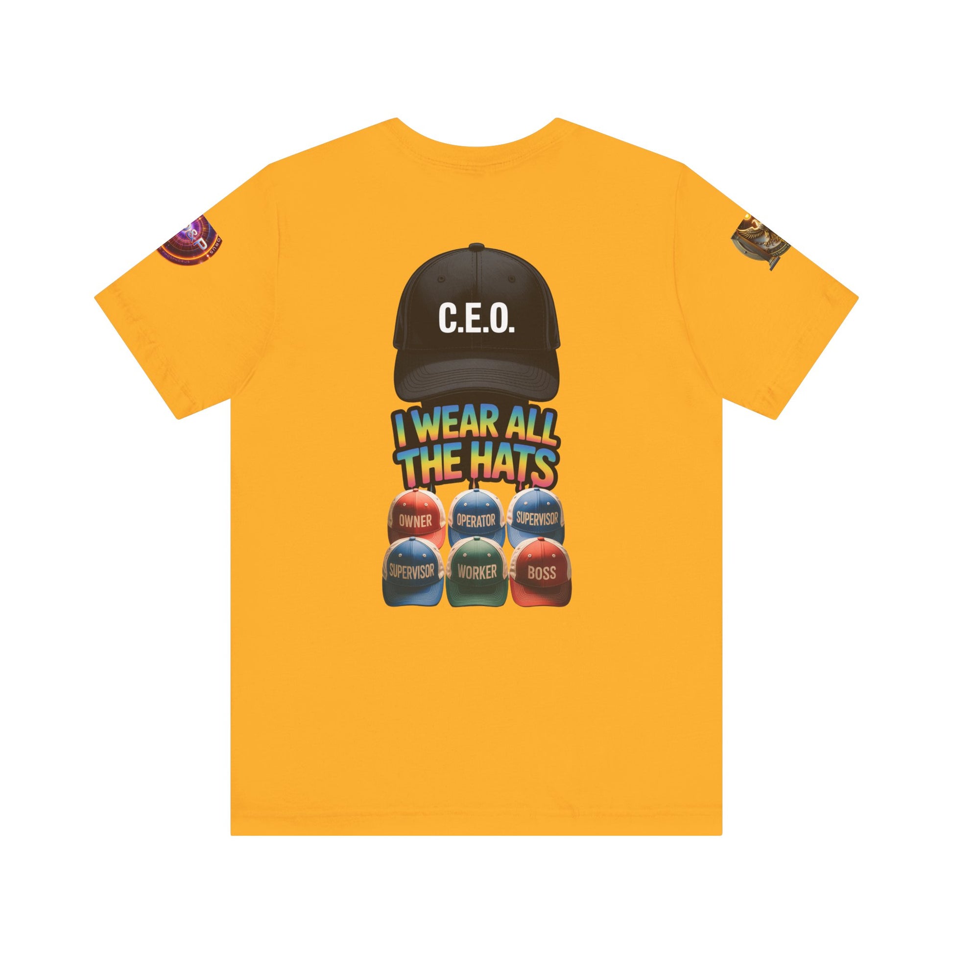 Entrepreneur Hat Unisex Tee - I Wear All The Hats Design