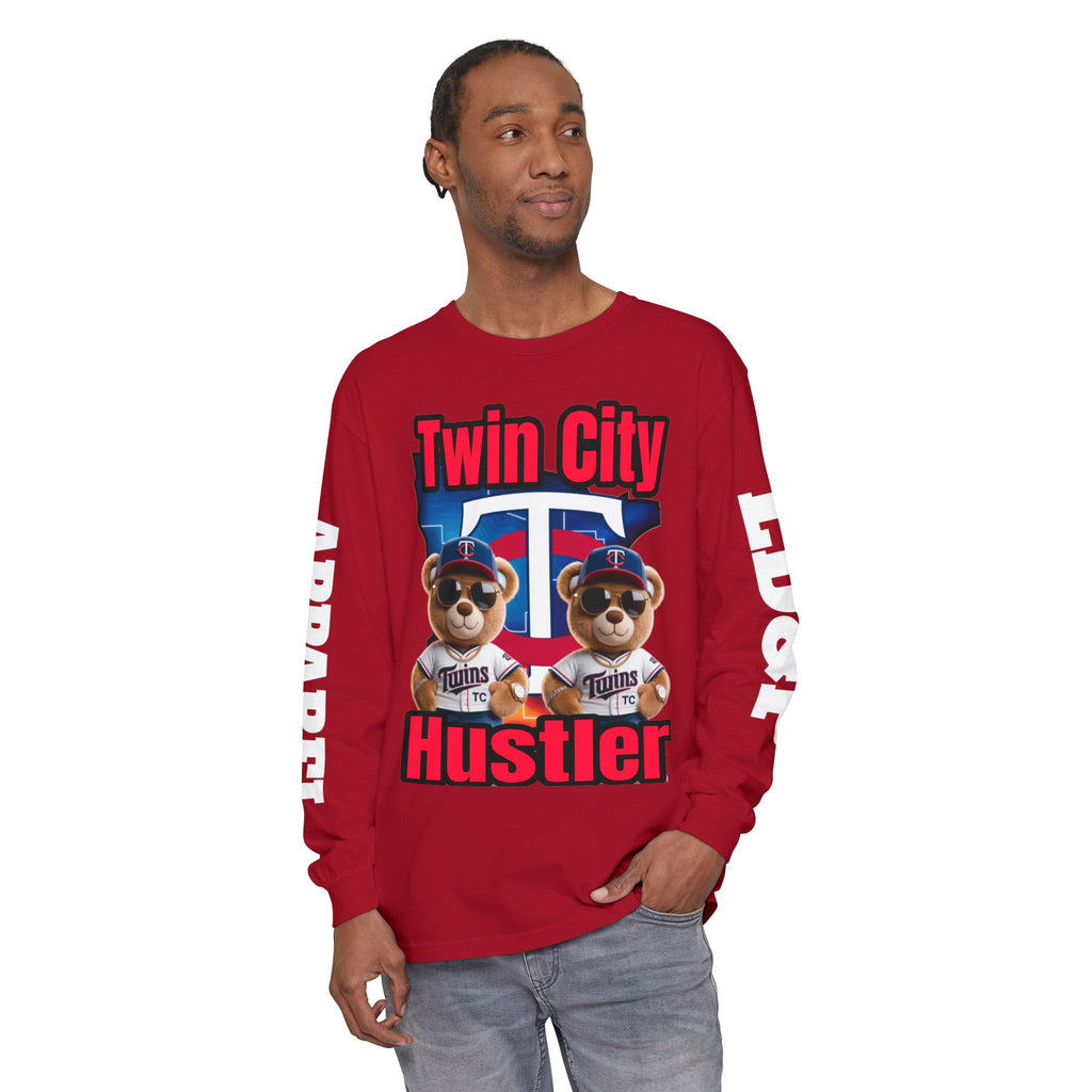 Twin City HUSTLER Long Sleeve T-Shirt - LD&P Apparel Design #2