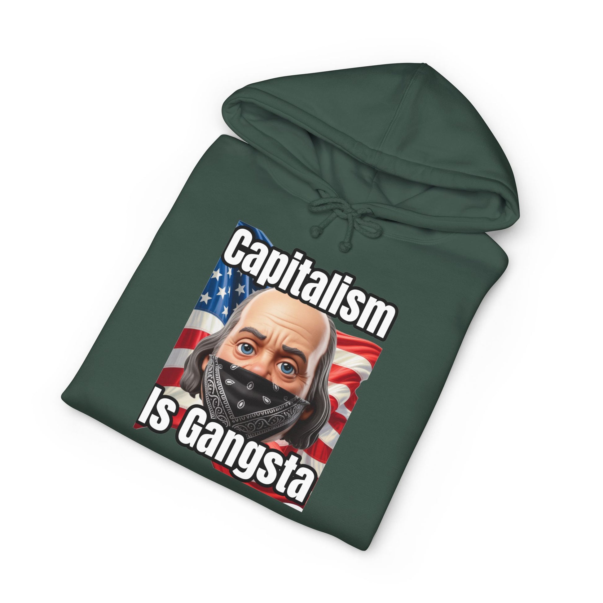 Capitalism is Gangsta Heavyweight Hooded Sweatshirt