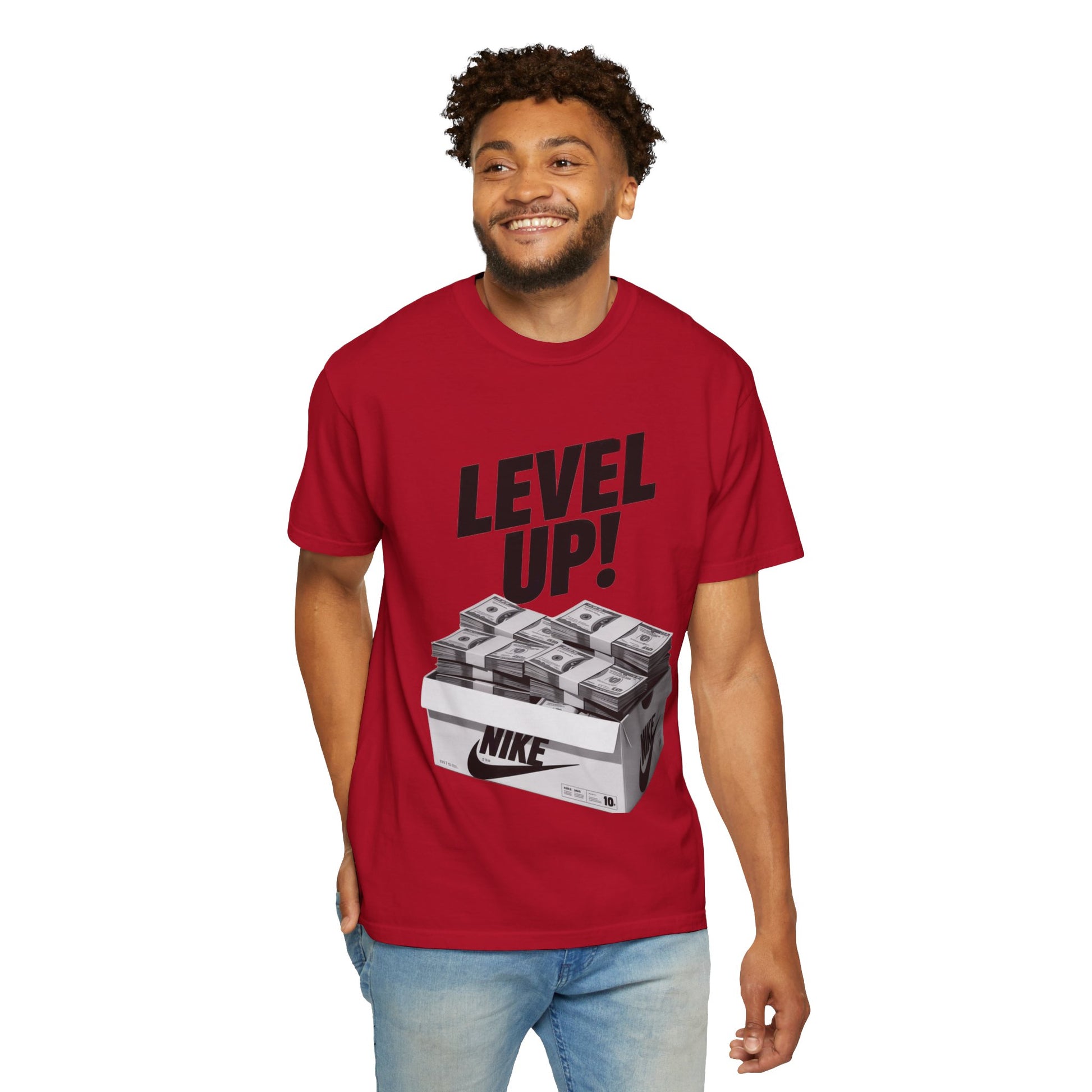 Garment-Dyed T-shirt Level Up Design