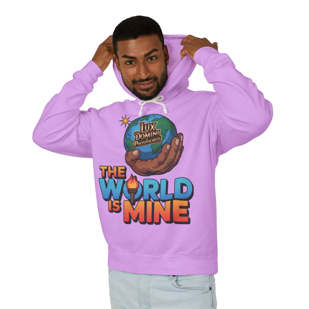The World Is Mine Hooded Sweatshirt, Unisex Lightweight Pullover, King of the Jungle Sweatshirt, Animal Lover Gift, Cool Casual Wear