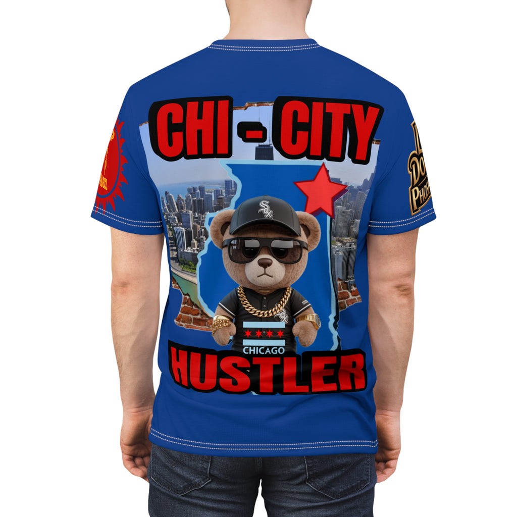 Chi-City Hustler Cut & Sew Tee — LD&P Apparel Blue