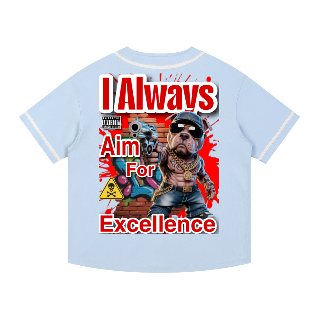 I ALWAYS AIM FOR... LD&P APPAREL  Piped Button-Up Jersey