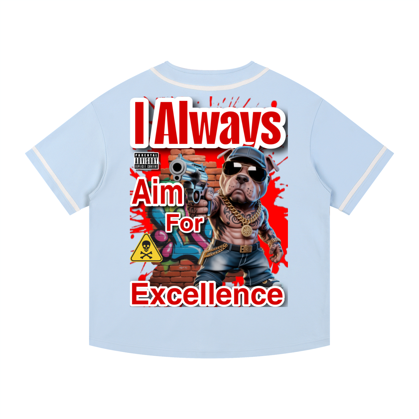 I ALWAYS AIM FOR... LD&P APPAREL  Piped Button-Up Jersey
