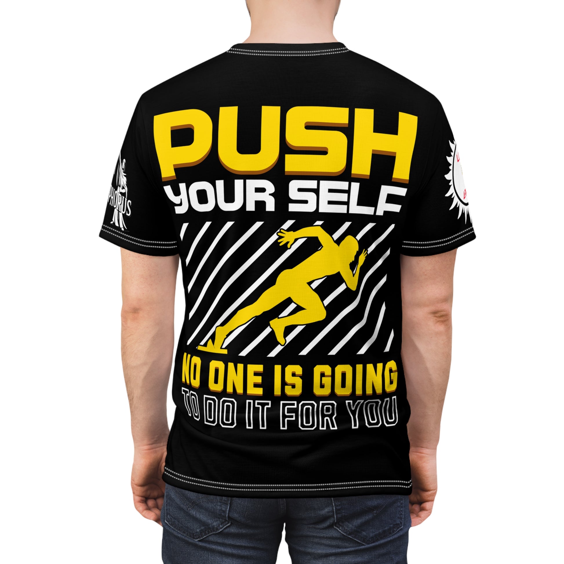 Push Yourself Graphic Tee LD&P APPAREL DESIGN Black