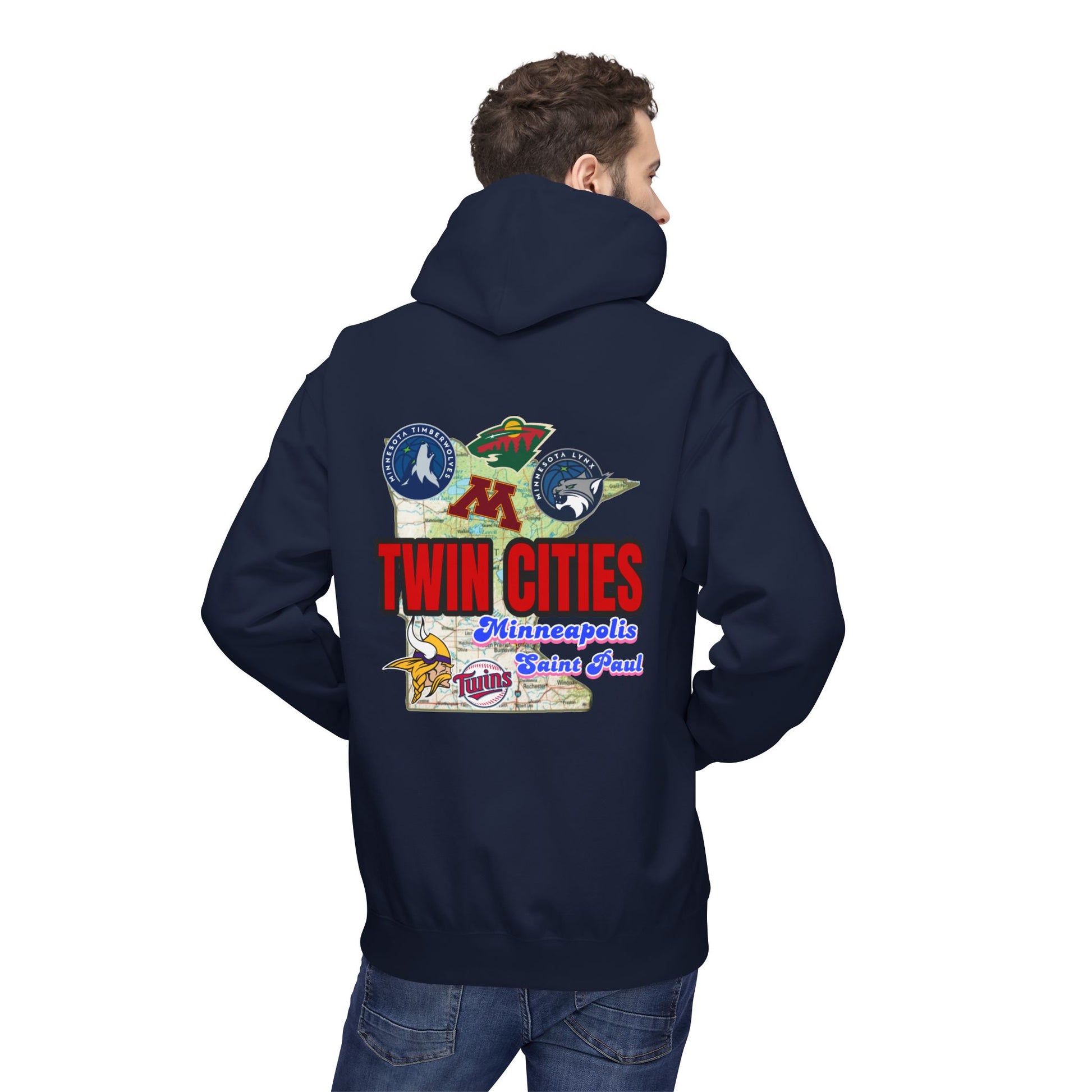 Fleece Hoodie Twin Cities Minneapolis St Paul Design