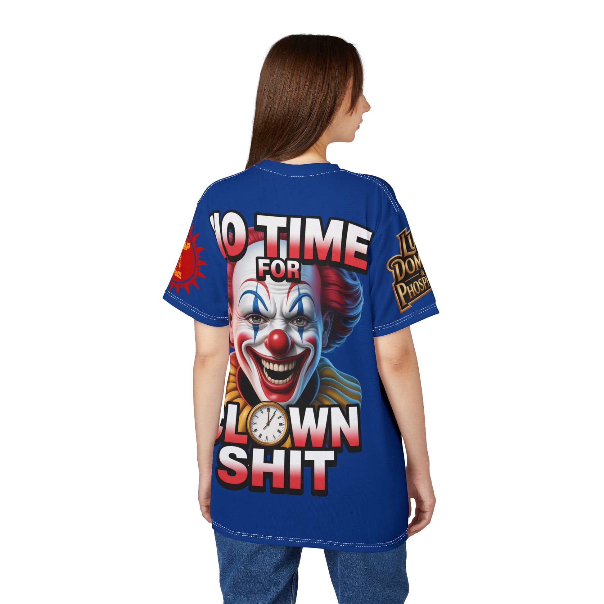 No Time For Clowns Unisex Tee Blue