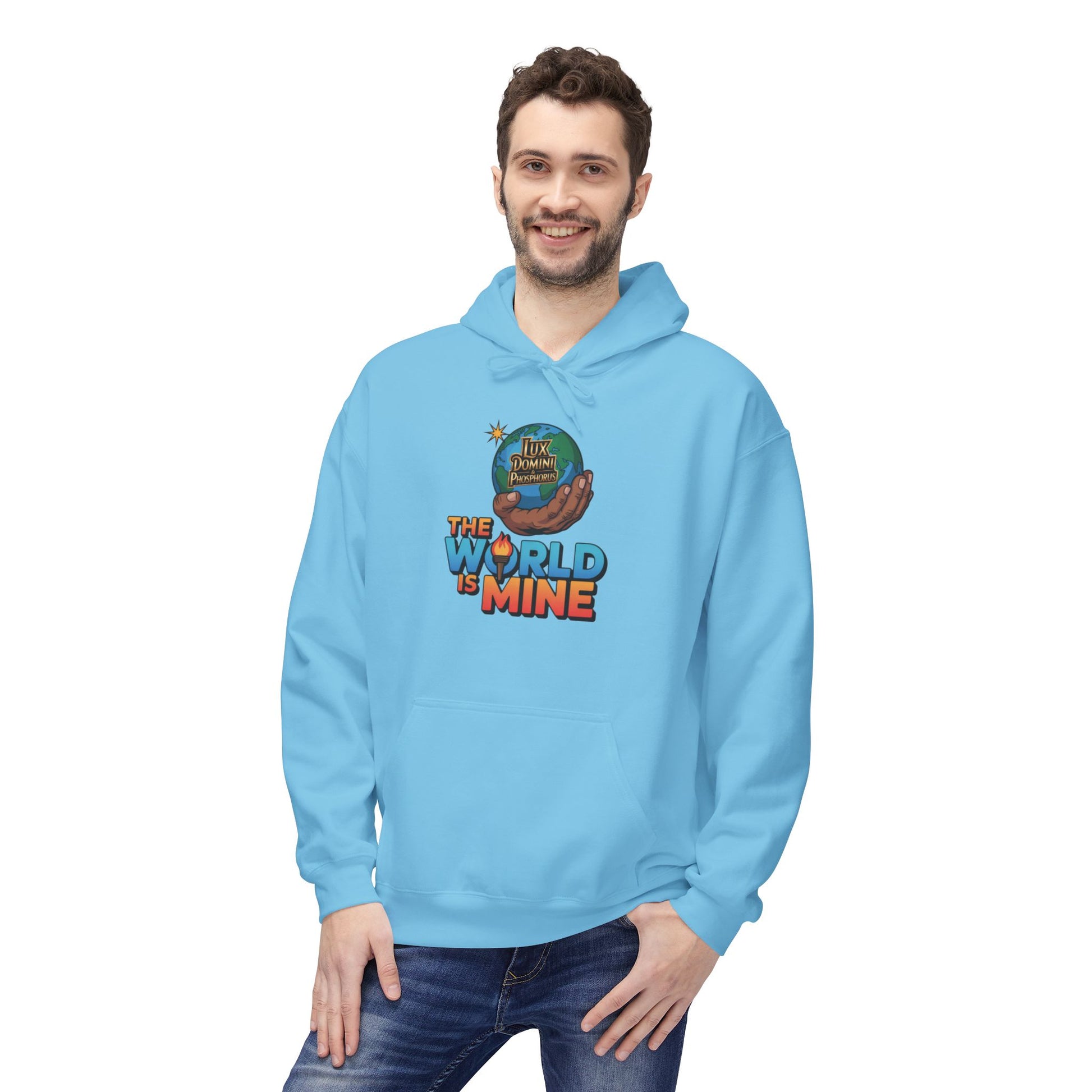 Hoodie Lux Domini and Phosphorus Design The World is Mine
