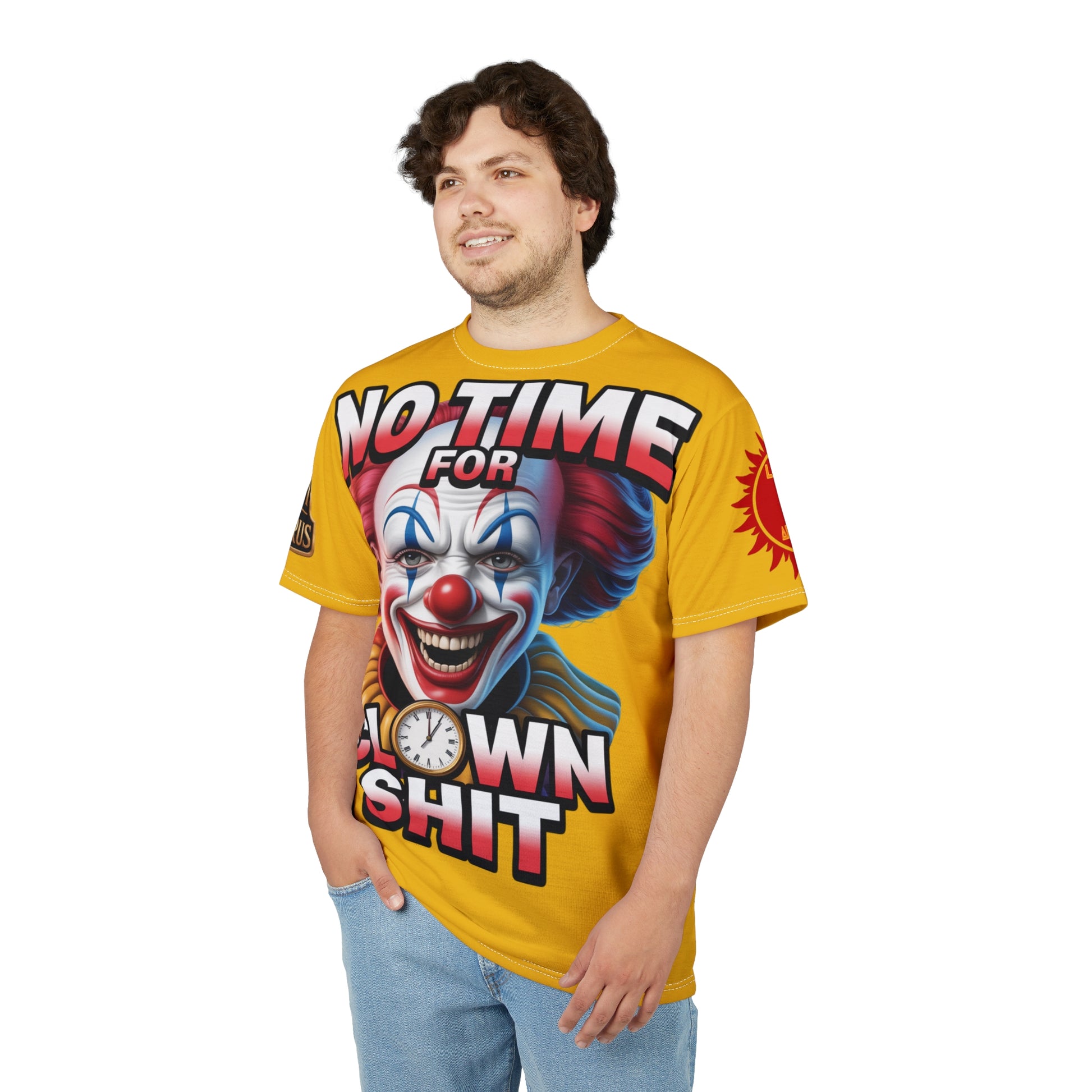 T-Shirt No Time For Clowns Unisex yellow