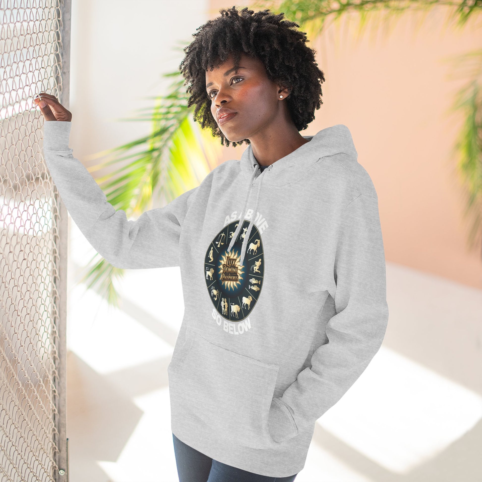 Fleece Hoodie - Lux Domini and Phosphorus Design - Above So Below