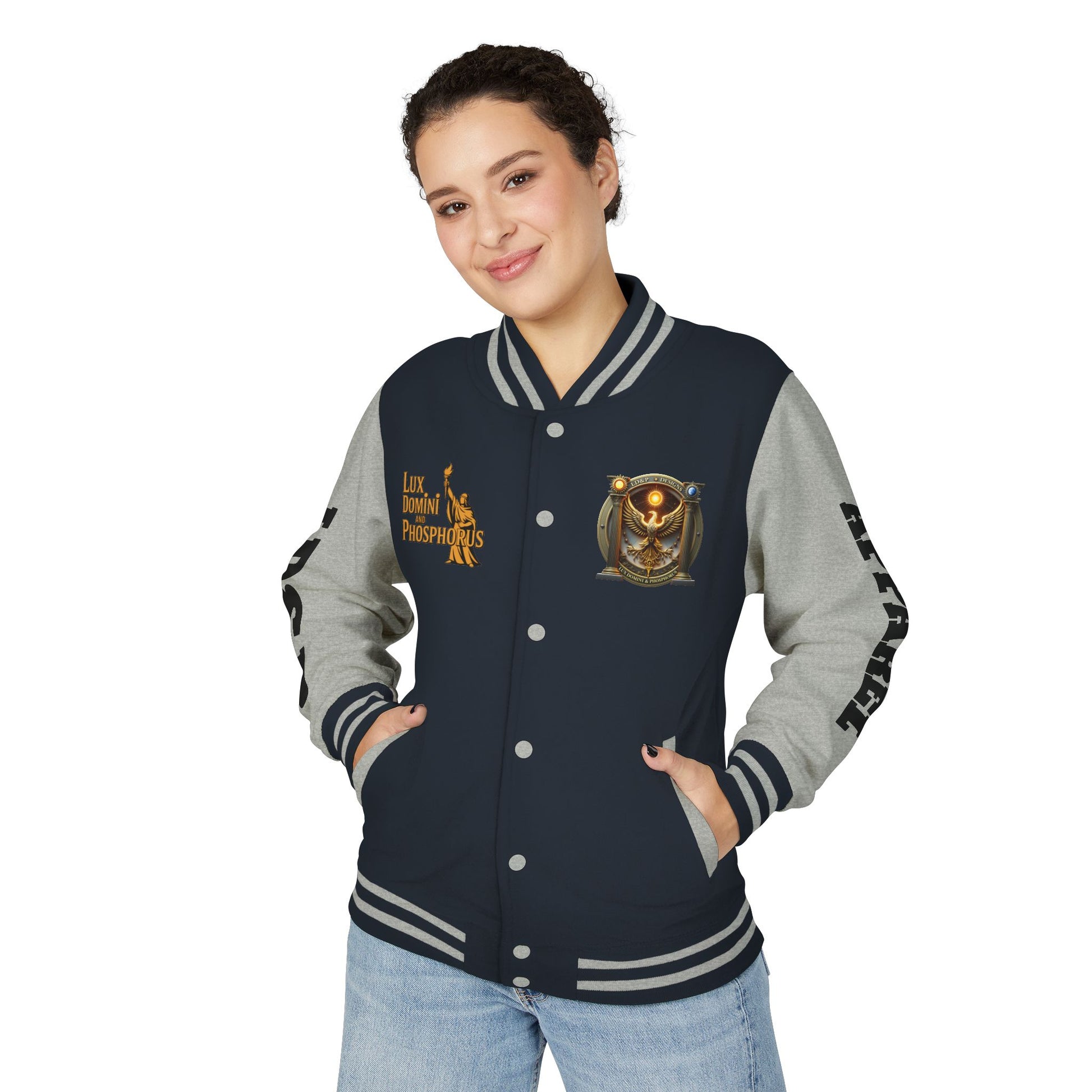Letterman Jacket LD&P APPAREL Logo Design