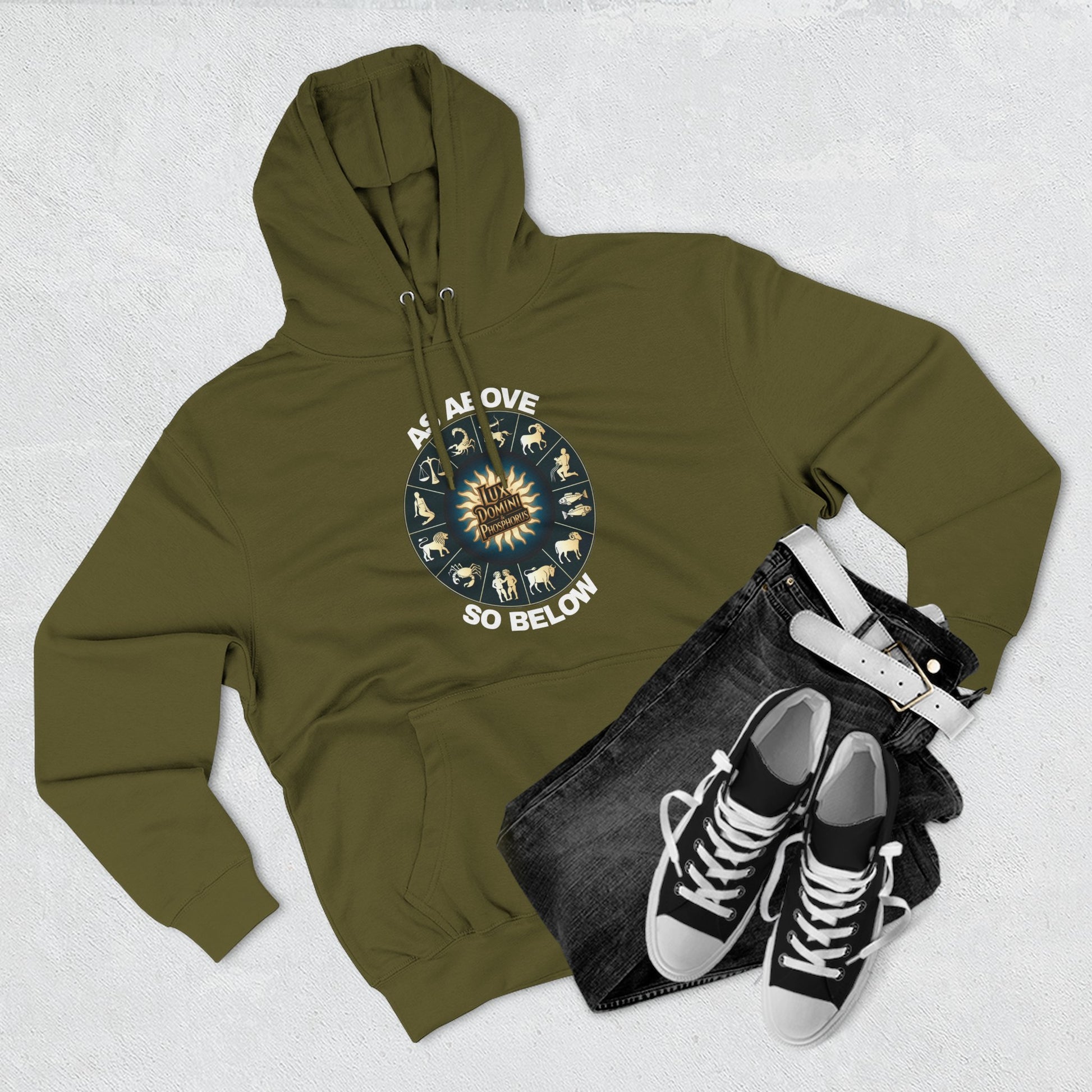 Fleece Hoodie - Lux Domini and Phosphorus Design - Above So Below