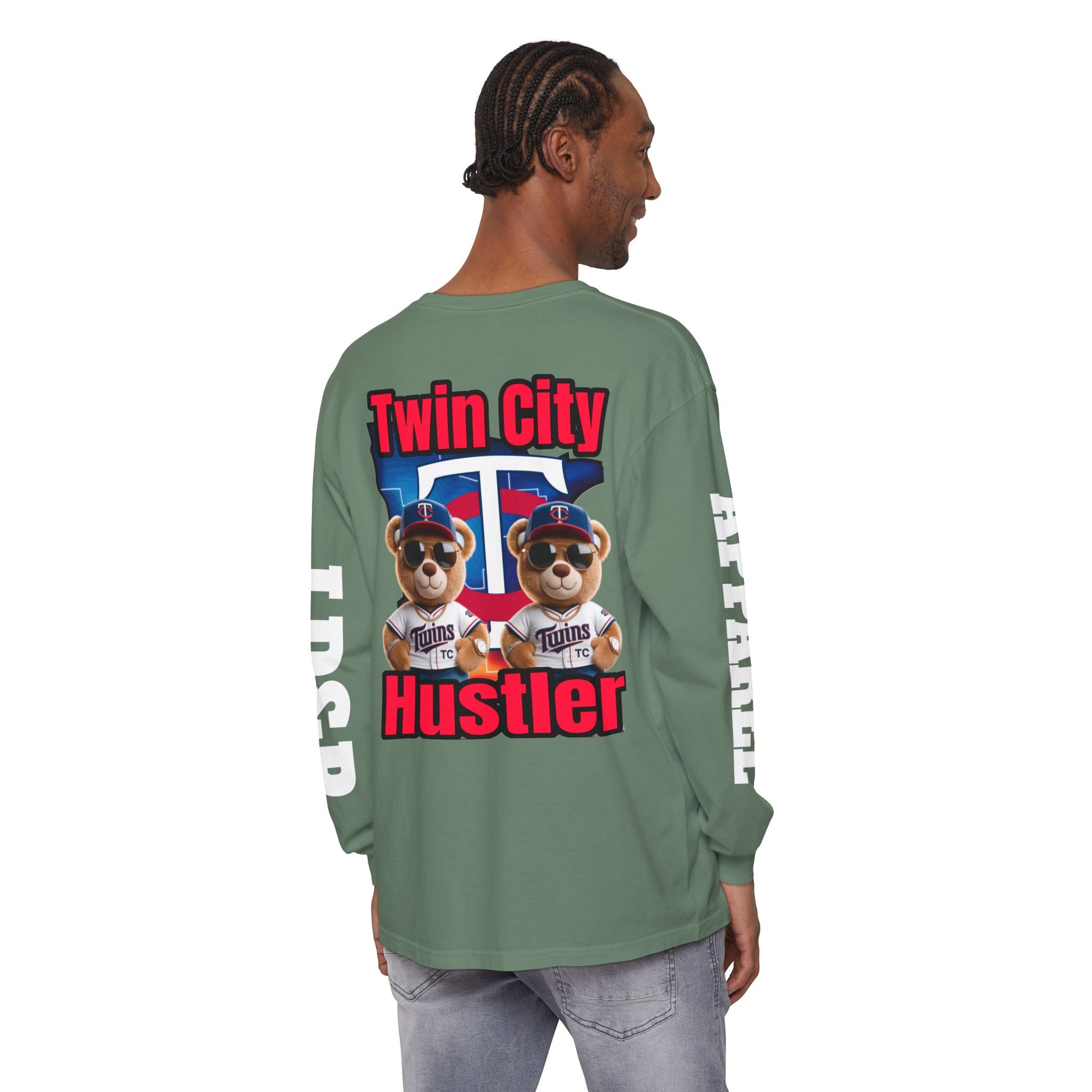 Twin City HUSTLER Long Sleeve T-Shirt - LD&P Apparel Design #2