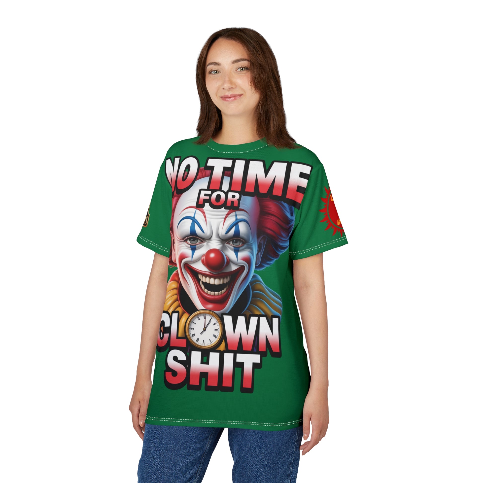 T-Shirt No Time For Clowns Unisex green