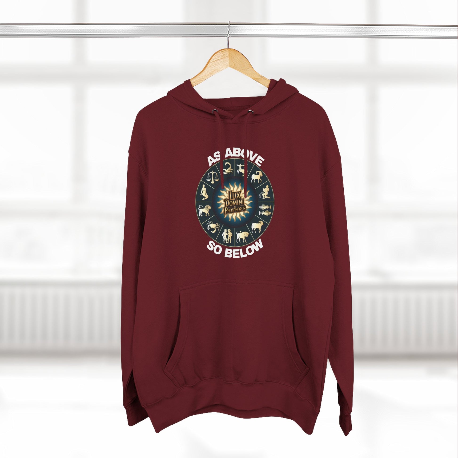 Fleece Hoodie - Lux Domini and Phosphorus Design - Above So Below