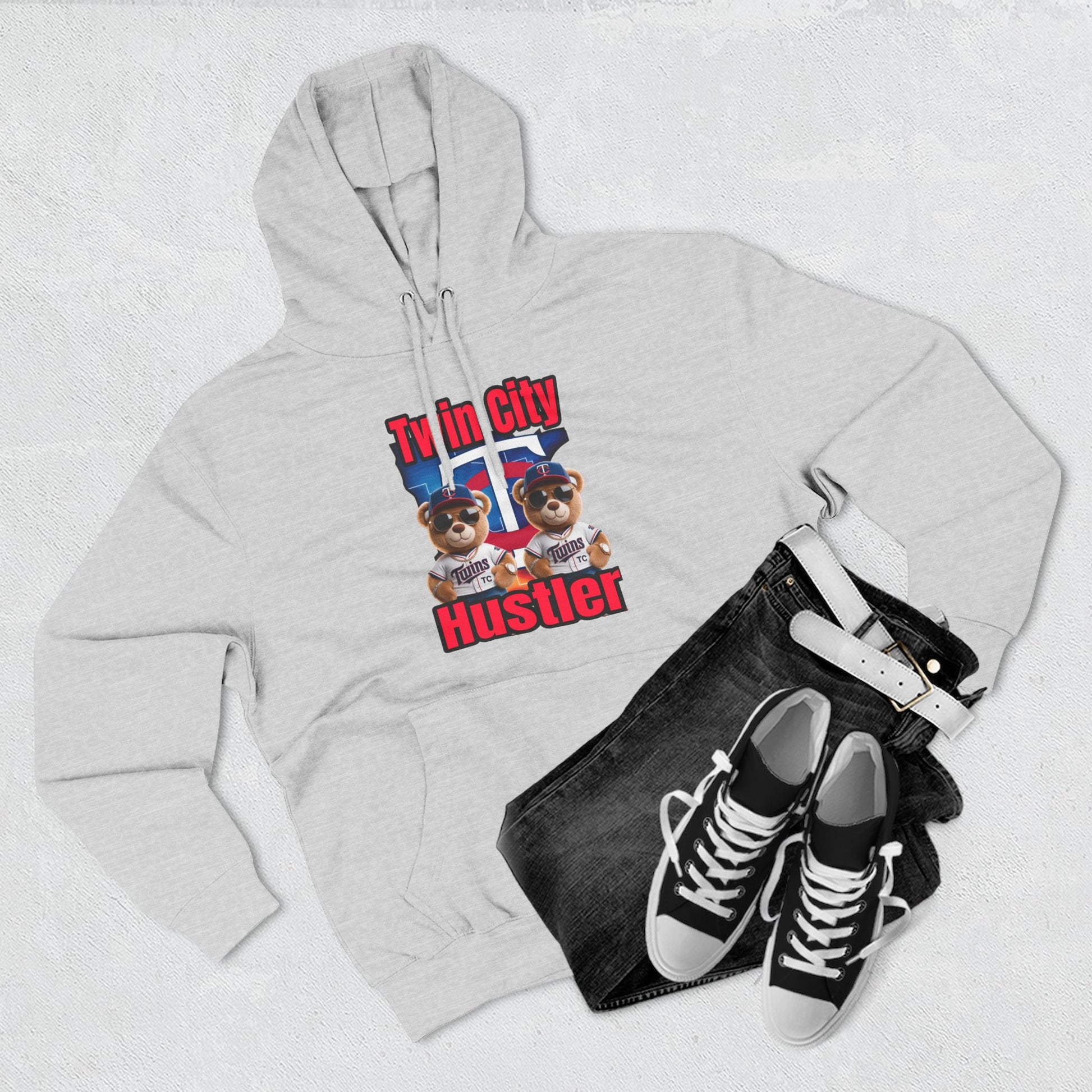 Fleece Hoodie Twin City HUSTLER Design
