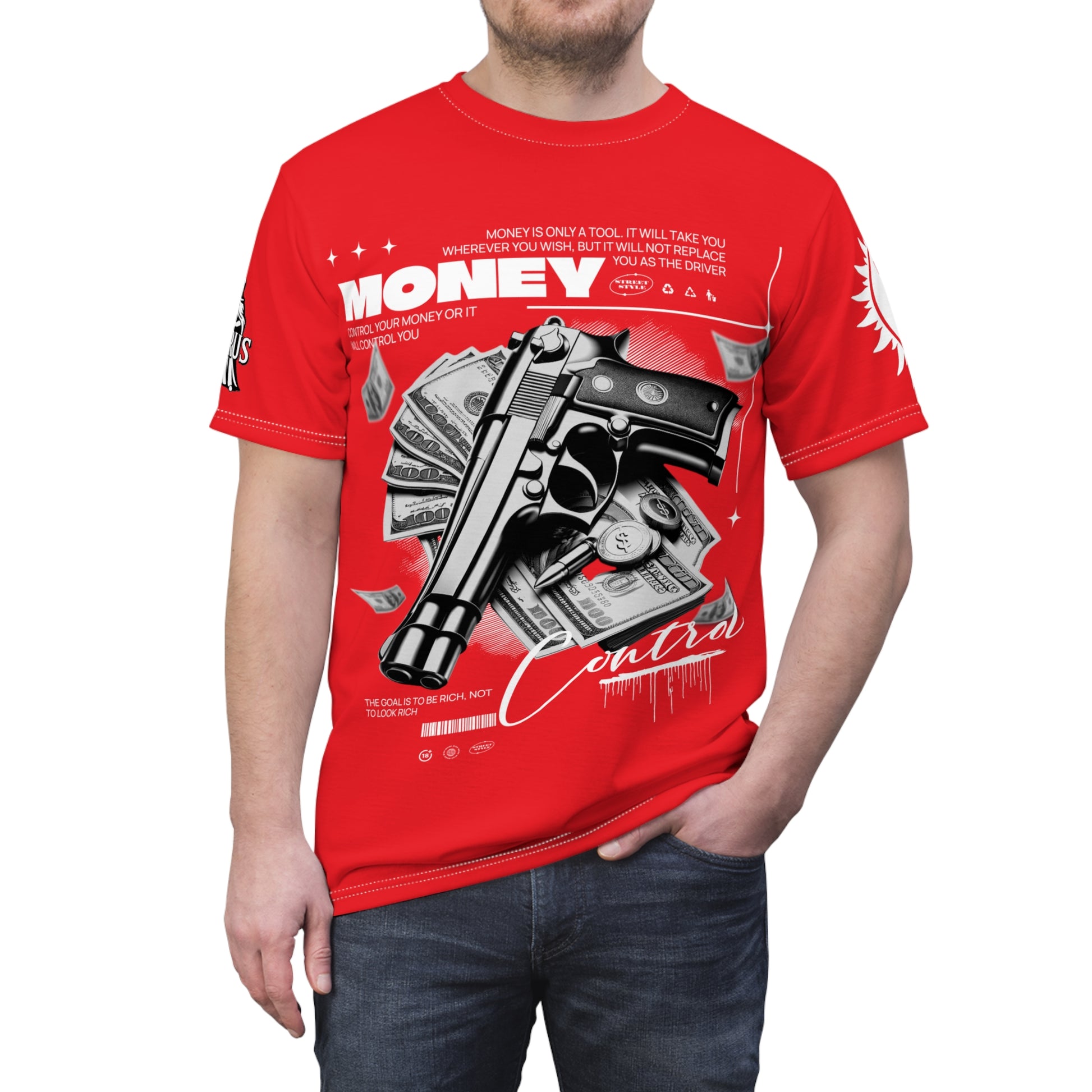 Money Control Graphic Tee LD&P APPAREL RED