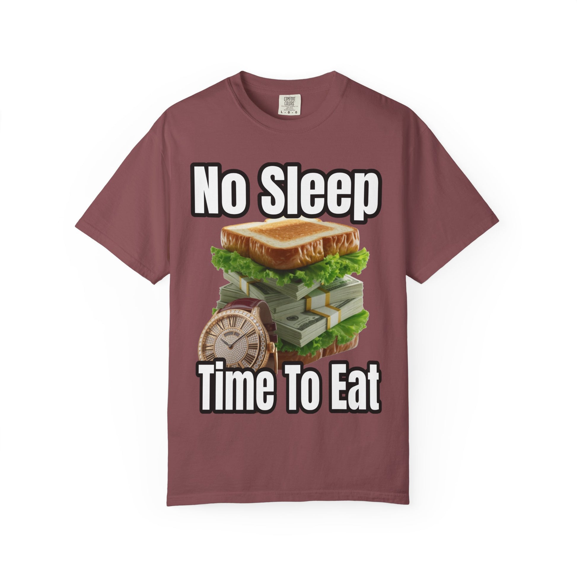 Garment-Dyed T-shirt - No Sleep, Time to Eat