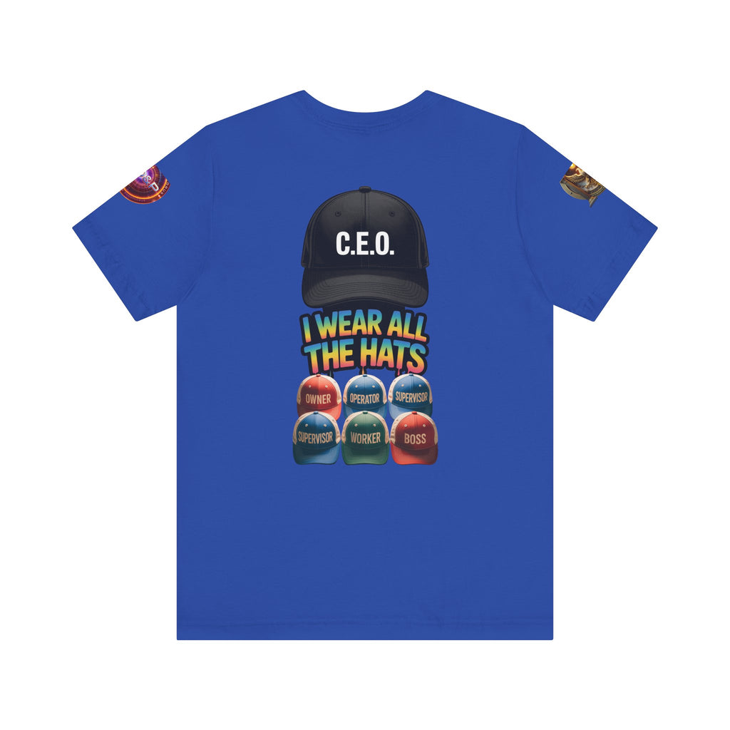 Entrepreneur Hat Unisex Tee - I Wear All The Hats Design