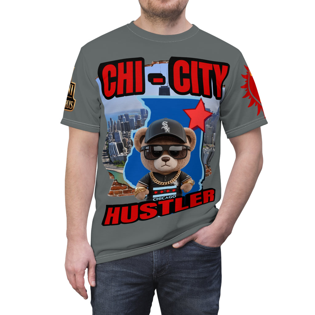 Chi-City Hustler Cut & Sew Tee — LD&P Apparel Grey
