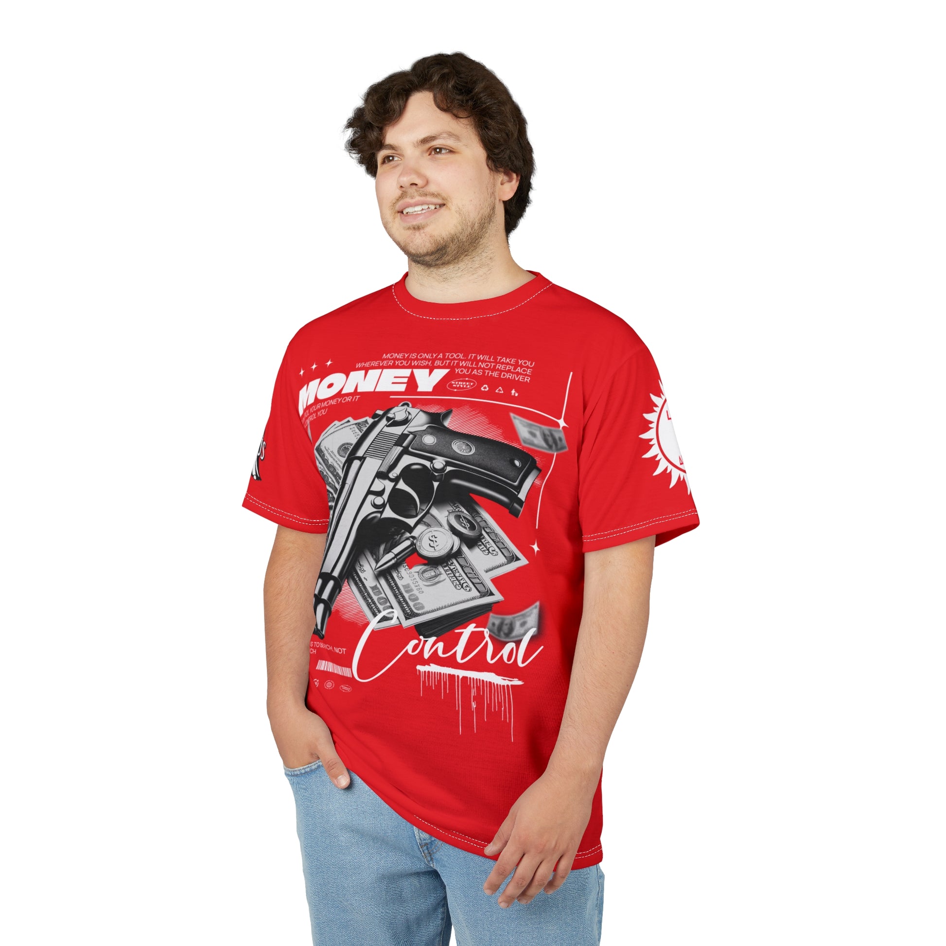 Money Control Graphic Tee LD&P APPAREL RED