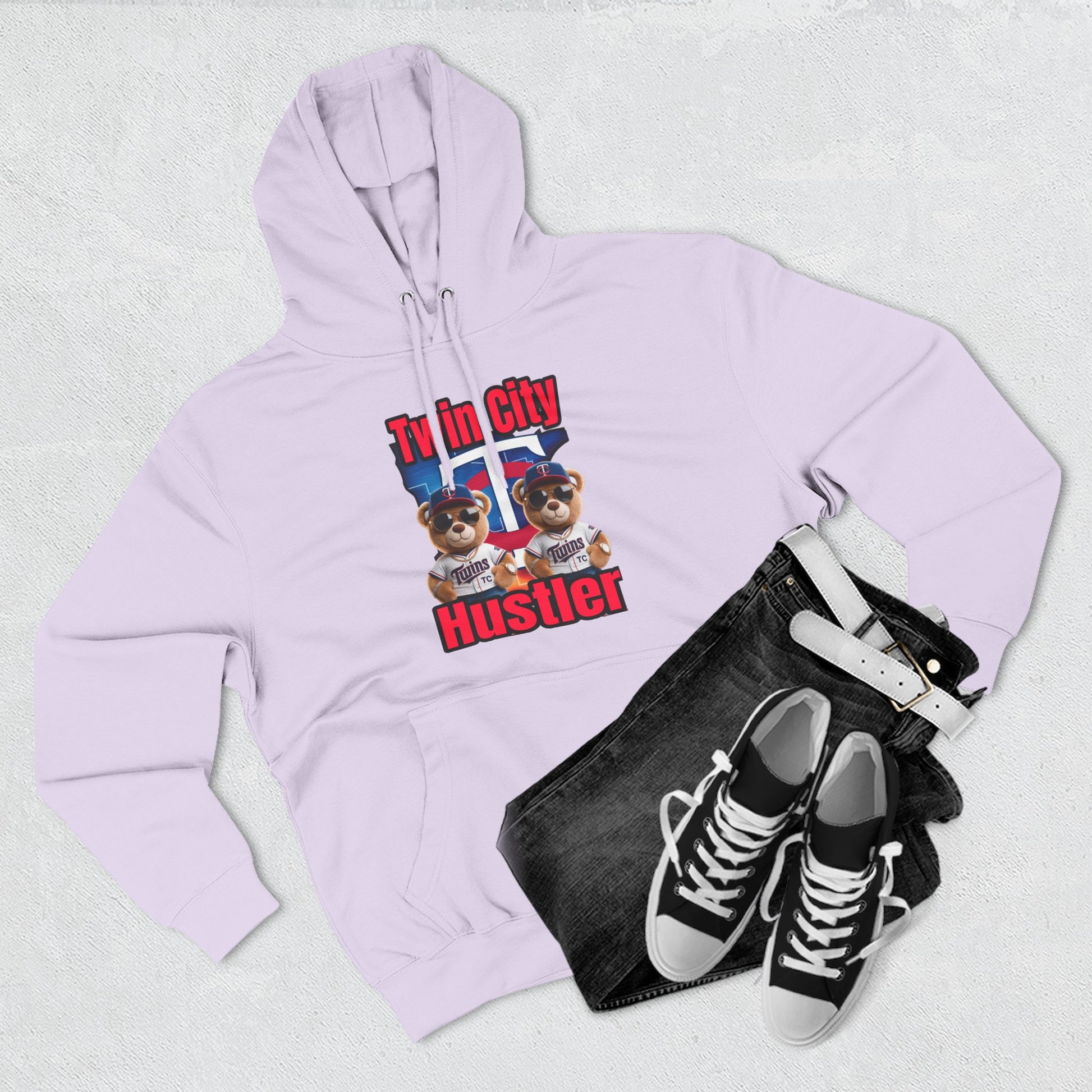 Fleece Hoodie Twin City HUSTLER Design