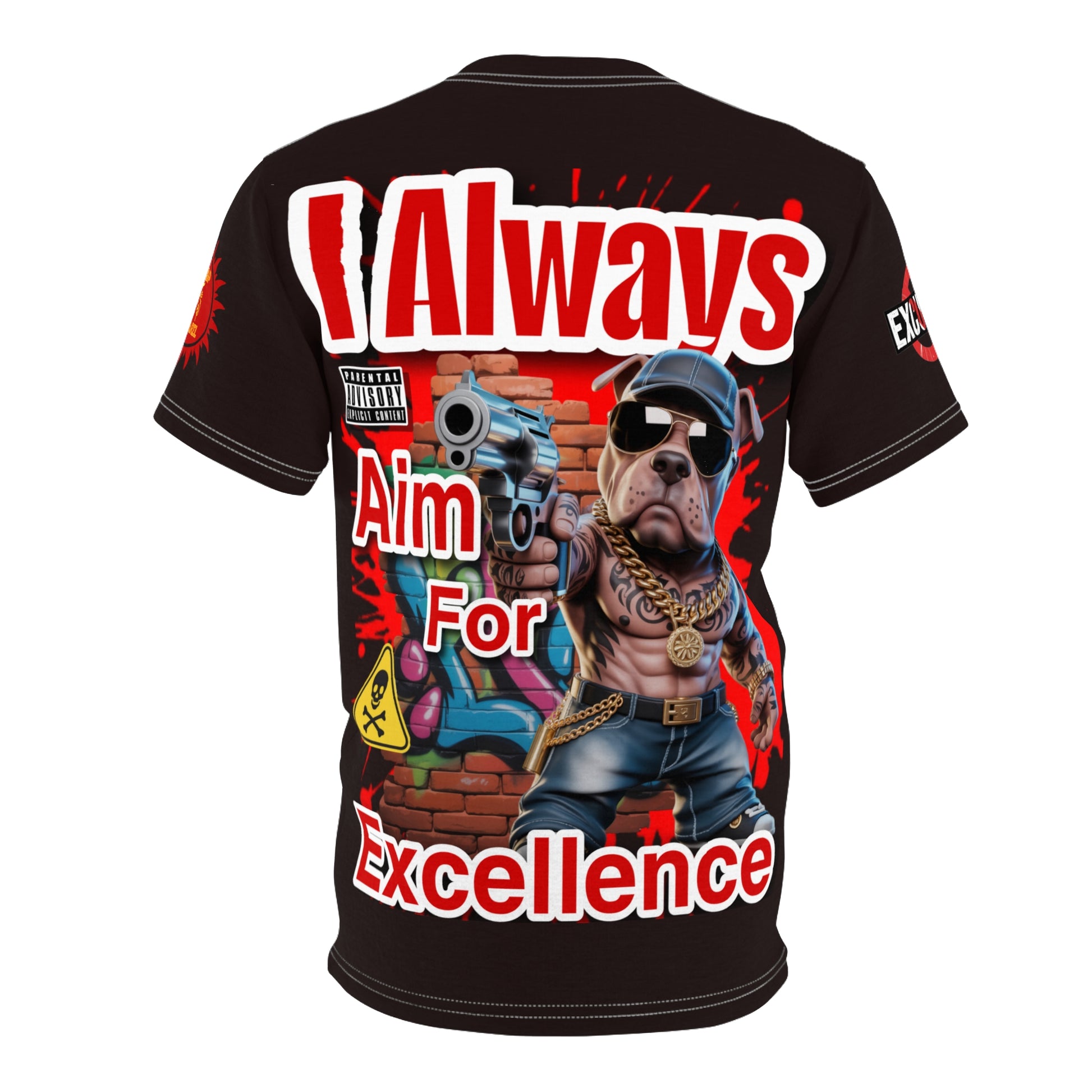 I Always Aim For Excellence LD&P APPAREL GRAPHIC Tee Black