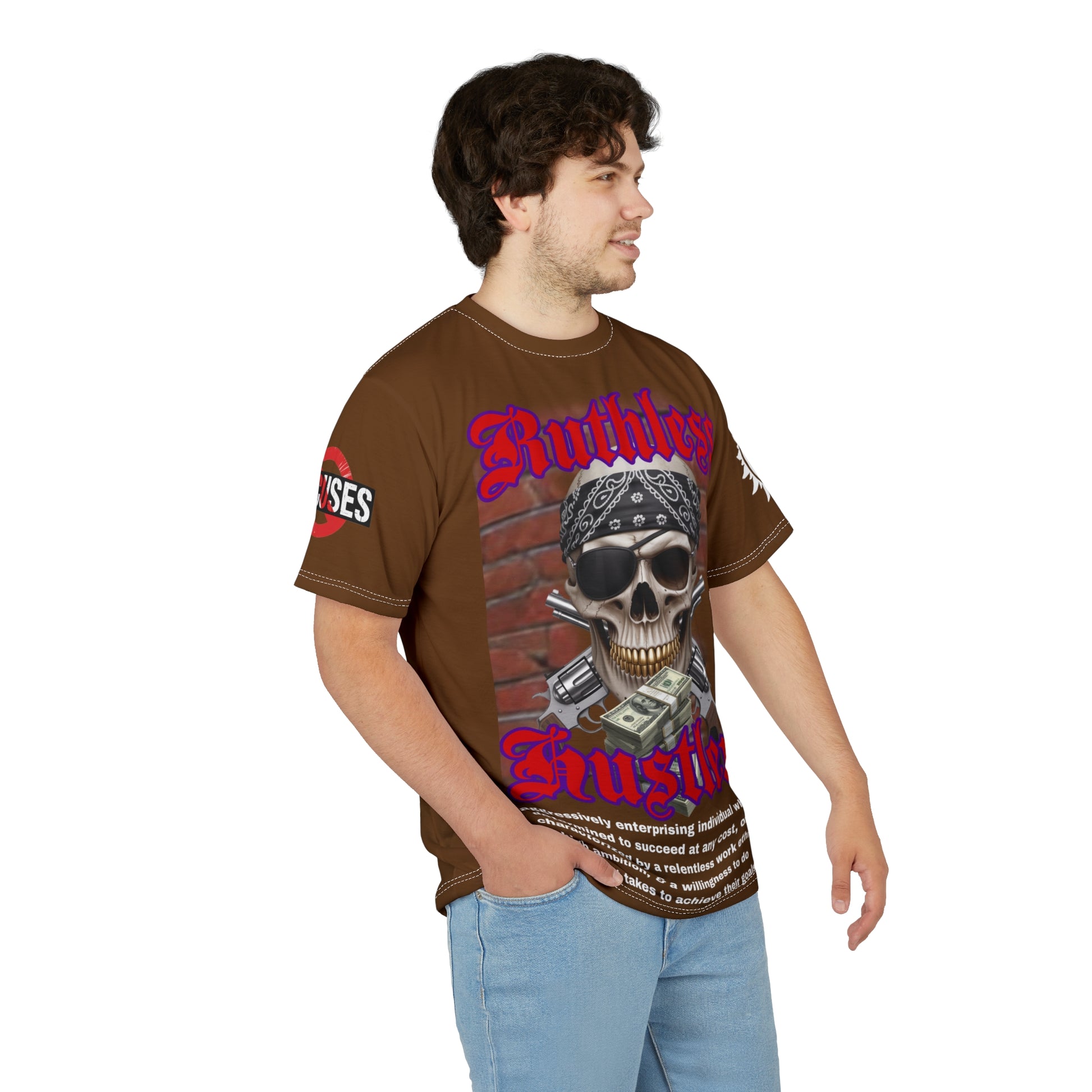 Ruthless Hustler Tee LD&P APPAREL Brown