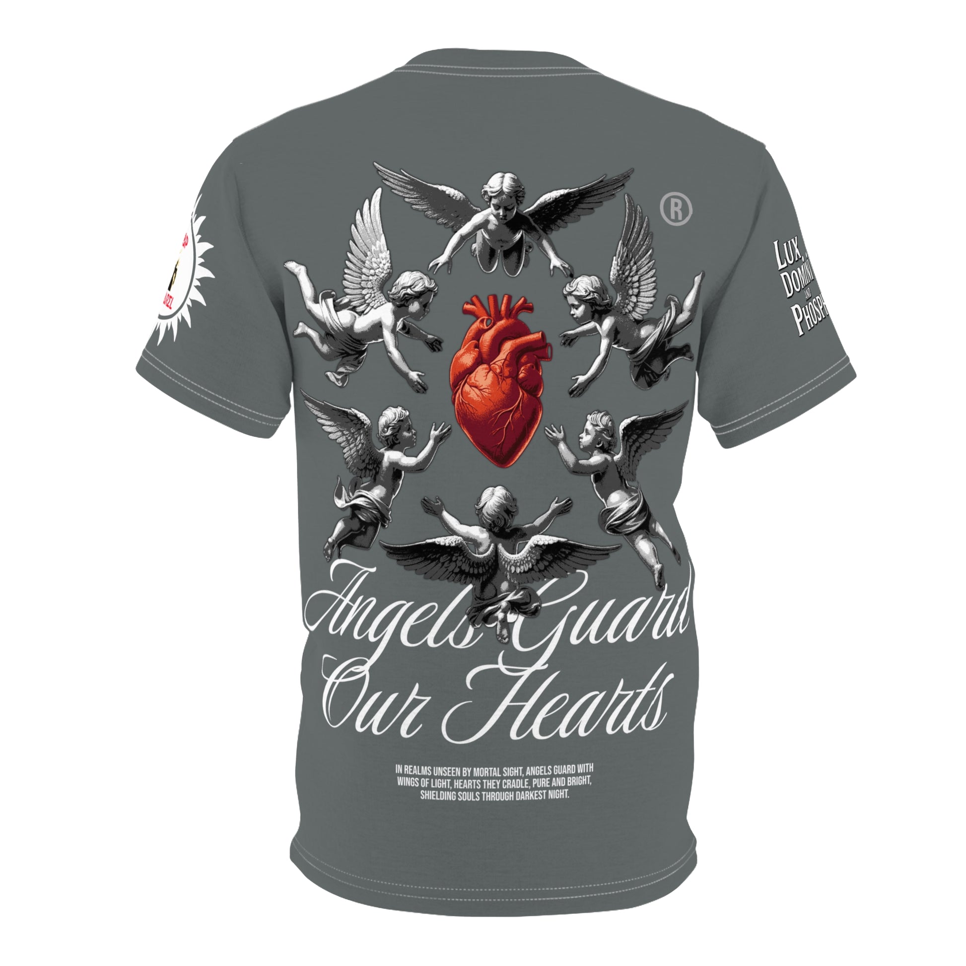 Angels Guard Our Hearts Tee LD&P APPAREL GREY