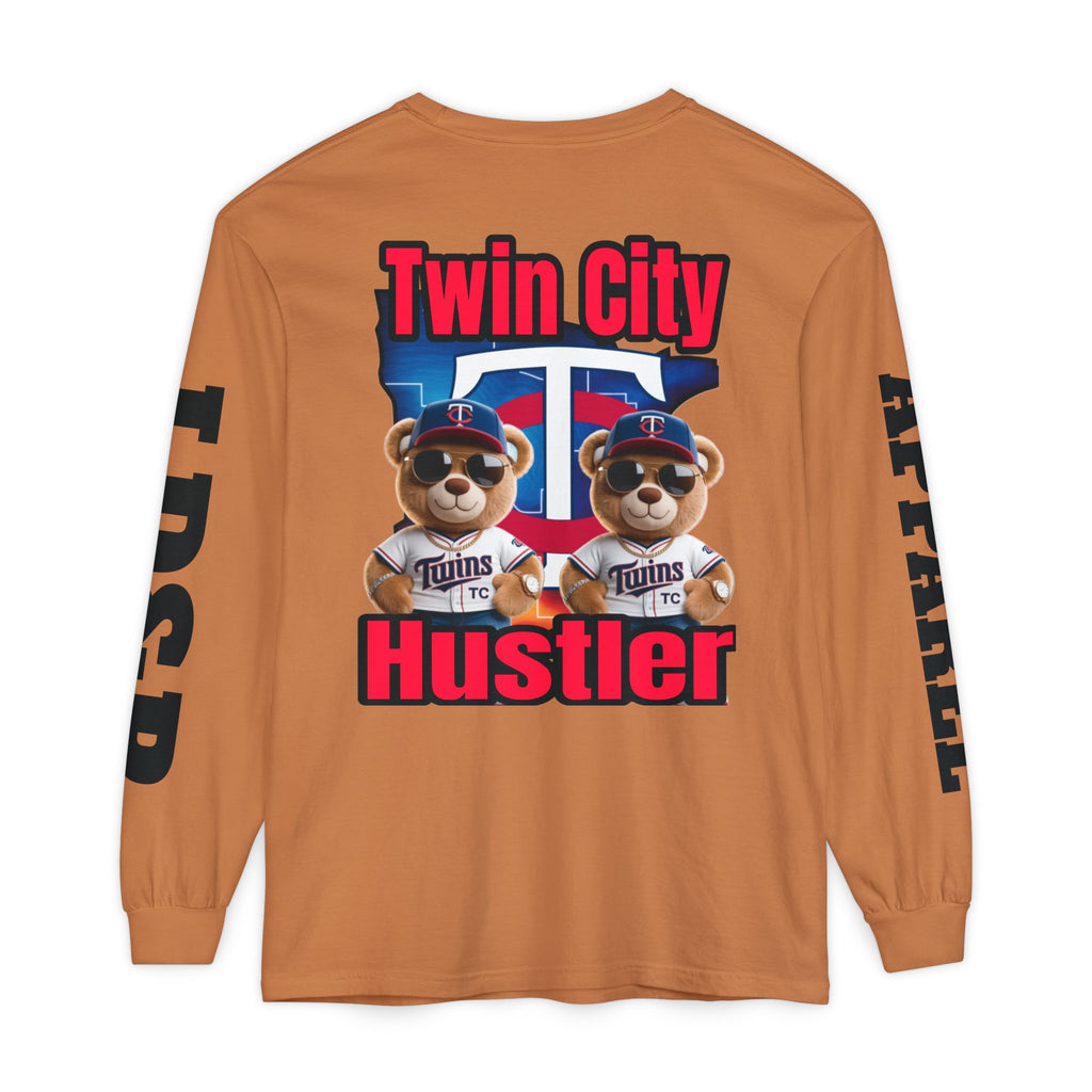Twin City HUSTLER Long Sleeve T-Shirt - Bad Temper Design